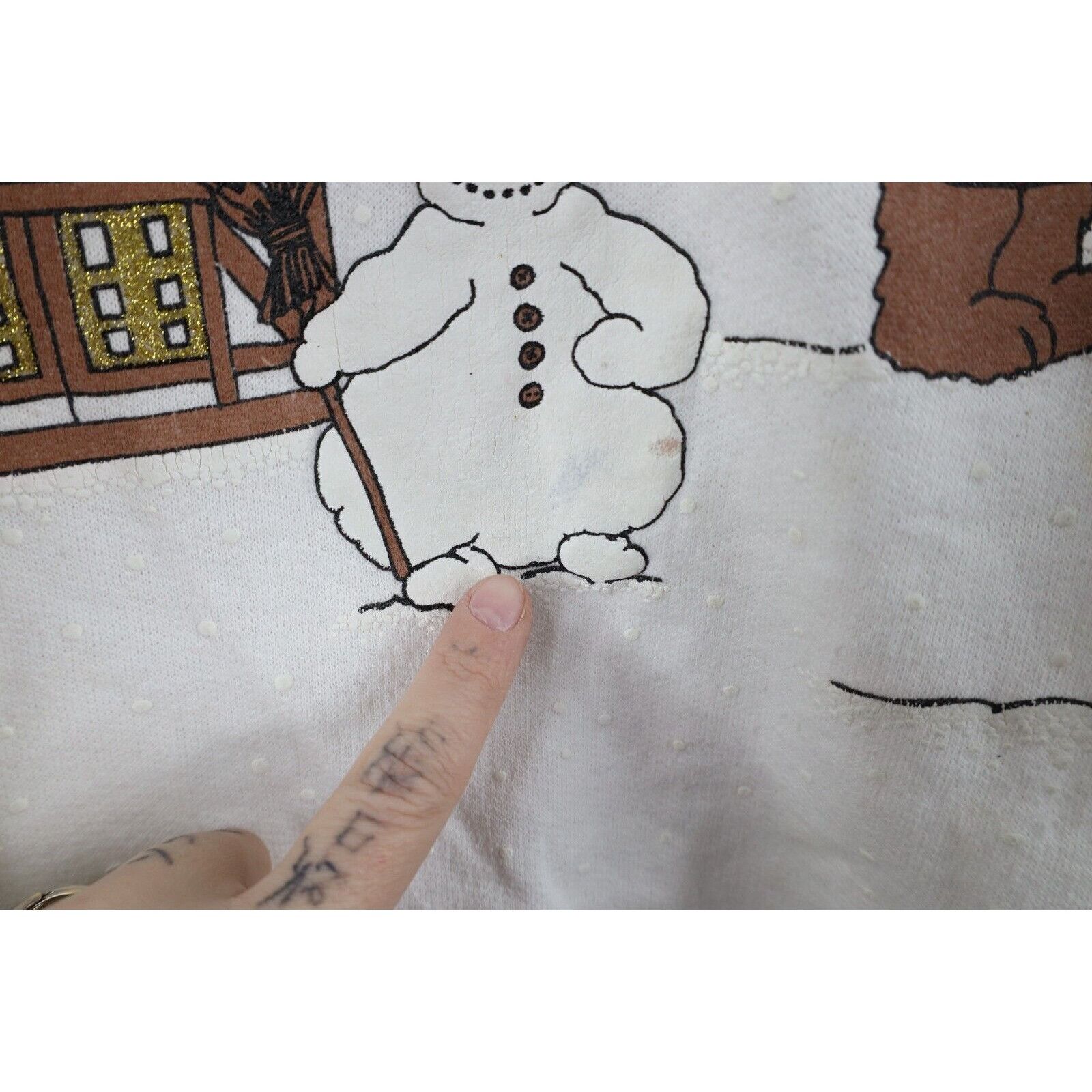 Vintage Vintage 90s Christmas Town All Over Print Sweatshirt Size L / US 10 / IT 46 - 11 Thumbnail