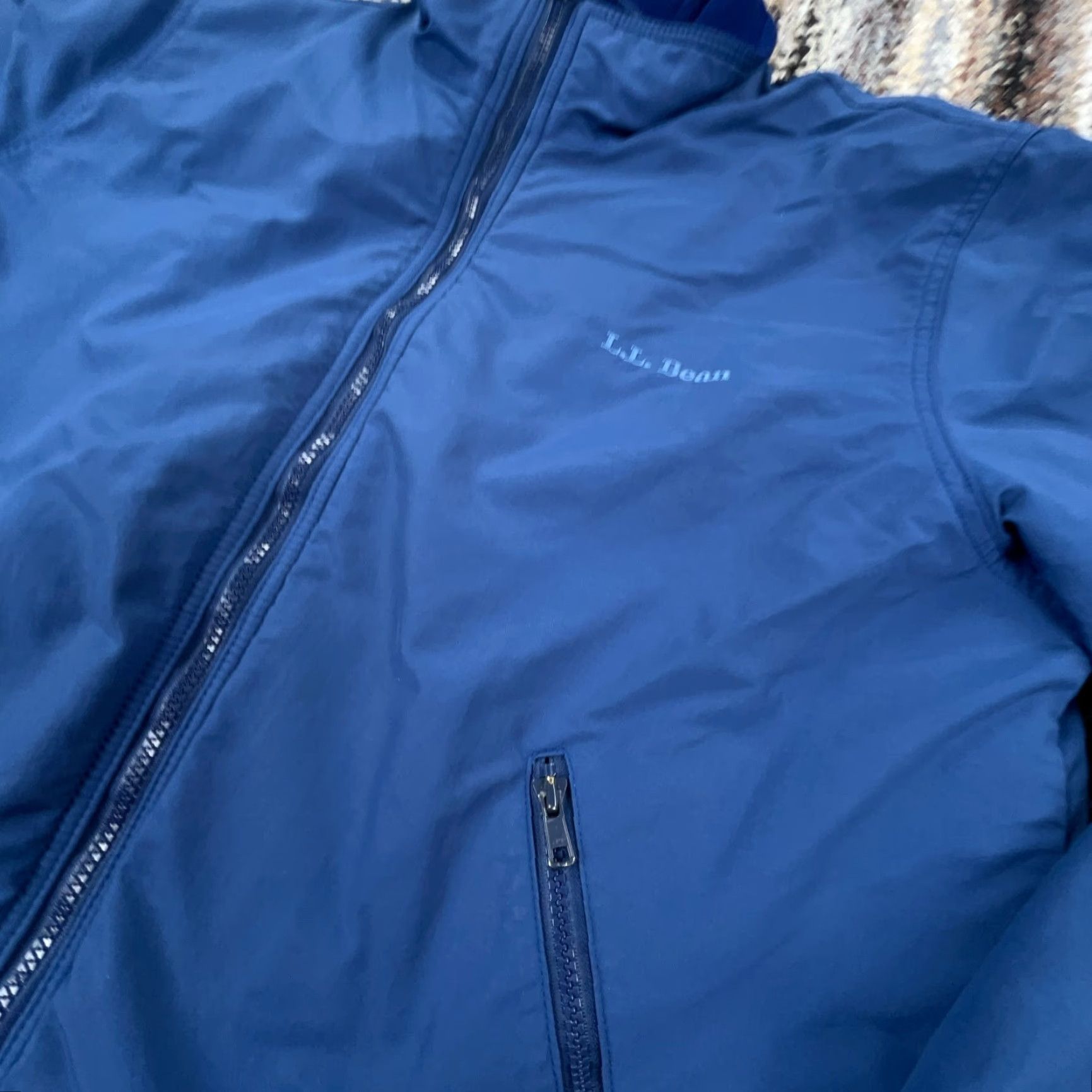 Vintage VINTAGE L.L. Bean Jacket Men Large Blue Bomber Coat Fleece Lined Wool? Size US L / EU 52-54 / 3 - 3 Thumbnail