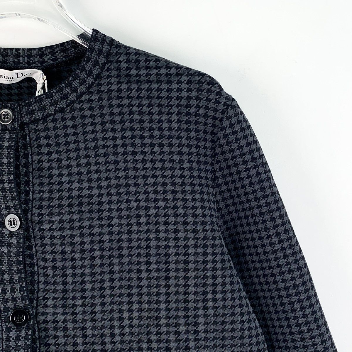 Dior Dior Colorblock Houndstooth Bee Knit Cardigan K26WX Size XS / US 0-2 / IT 36-38 - 3 Thumbnail