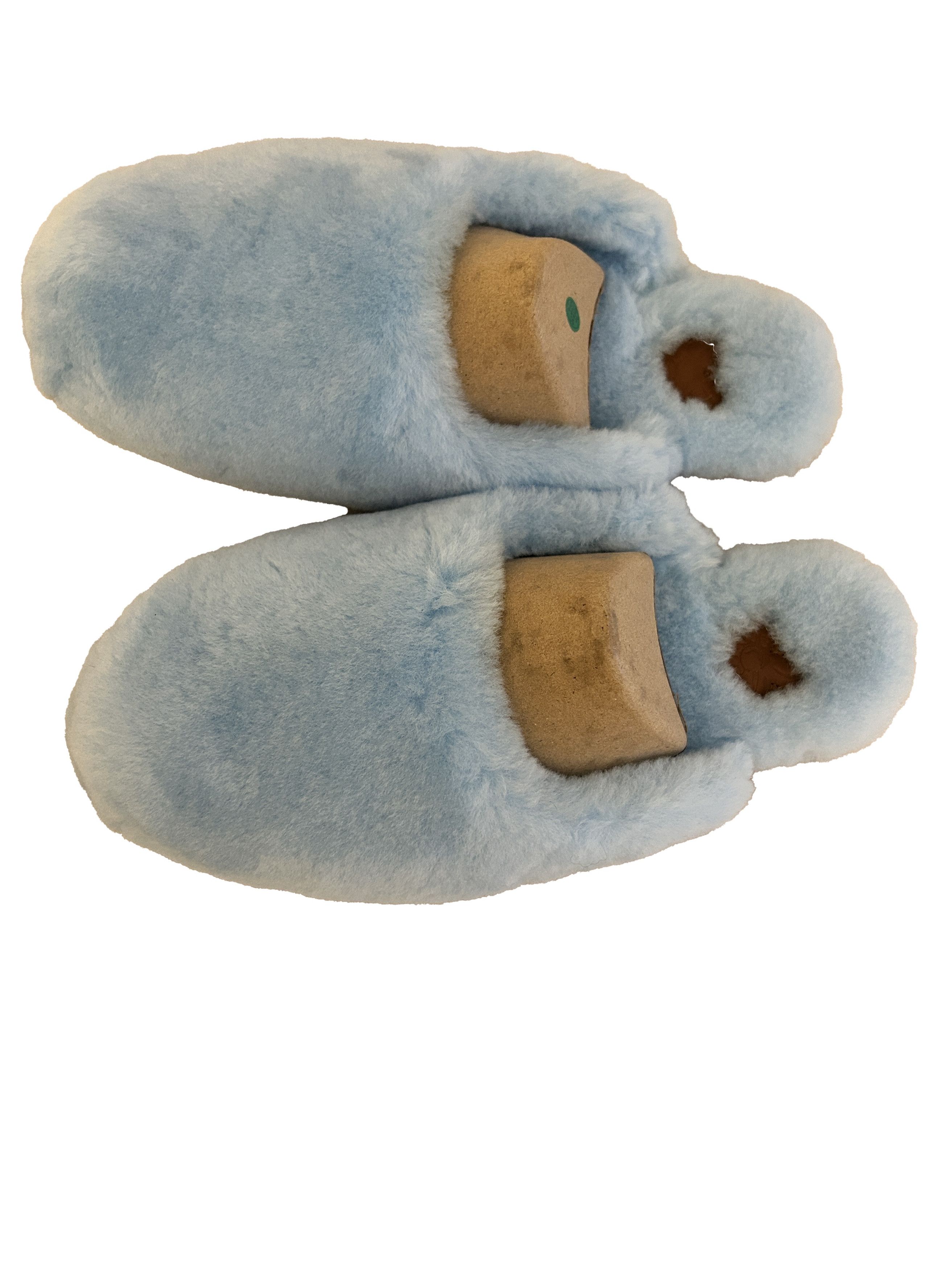 Golf le Fleur SHEARLING WOOL SLIPPERS GENEVA BLUE Size US 10 / EU 43 - 2 Thumbnail