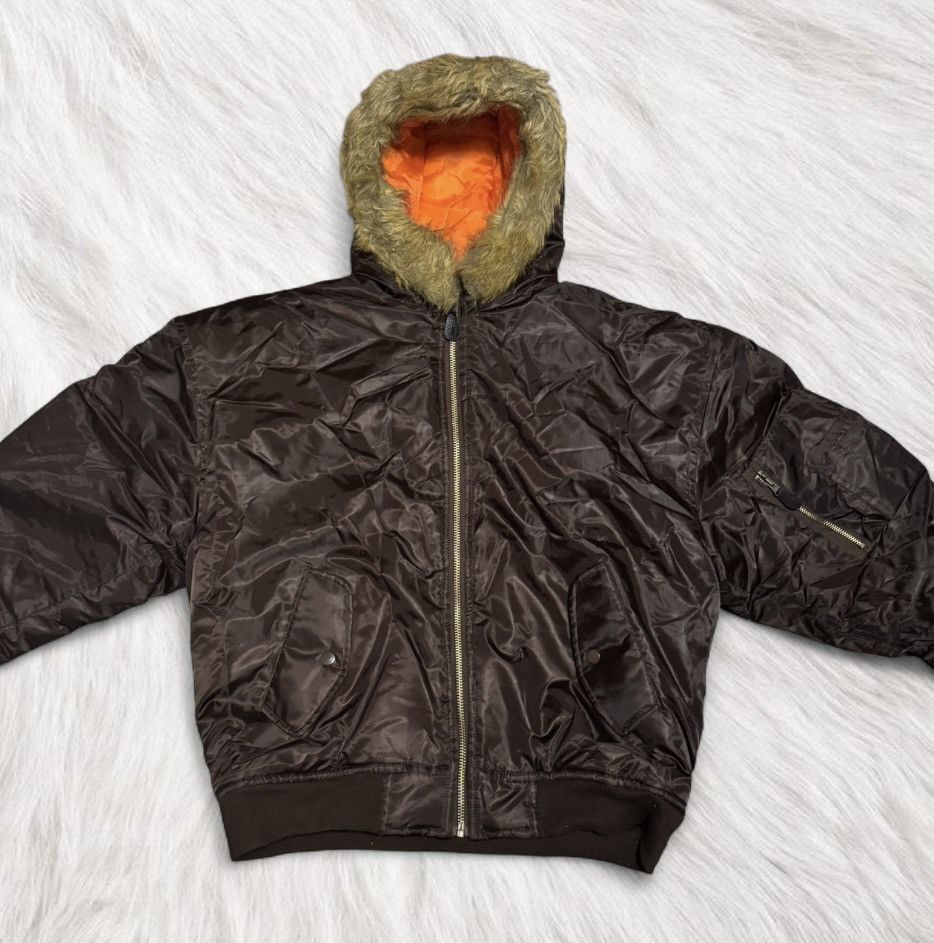 Other Fur Hood Bomber Jacket Size US L / EU 52-54 / 3 - 2 Thumbnail