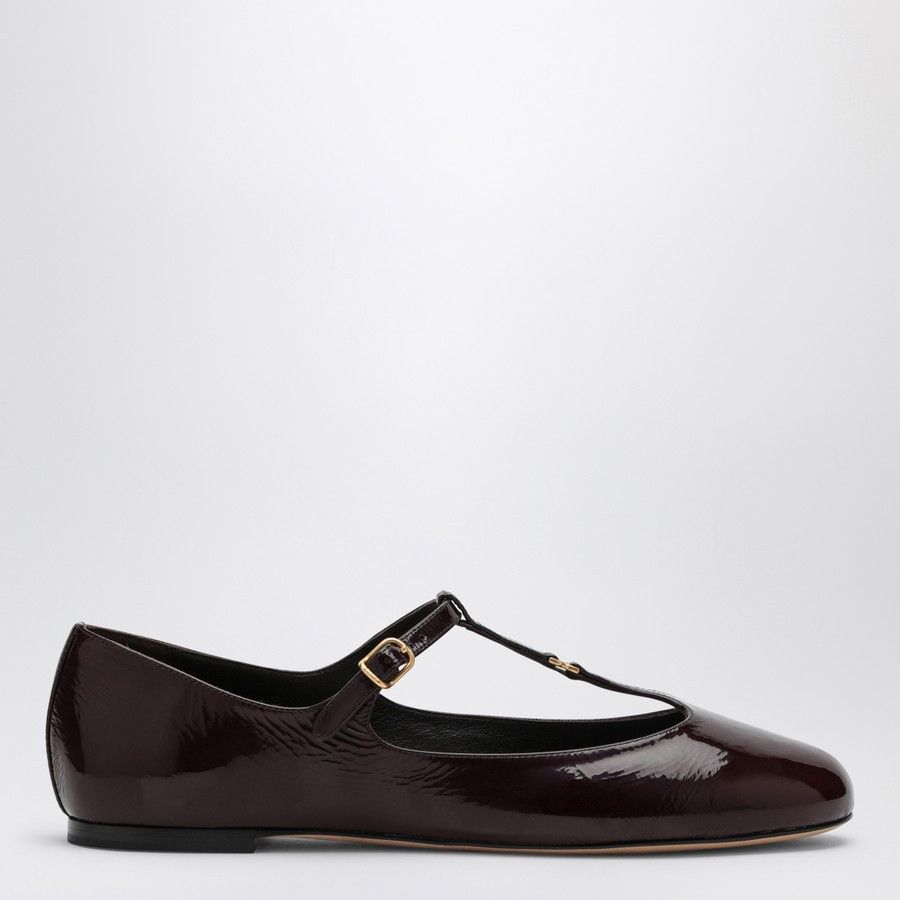 Chloe o1d2blof0824 Marcie Ballerina in Burgundy Size US 7.5 / IT 37.5 - 2 Thumbnail