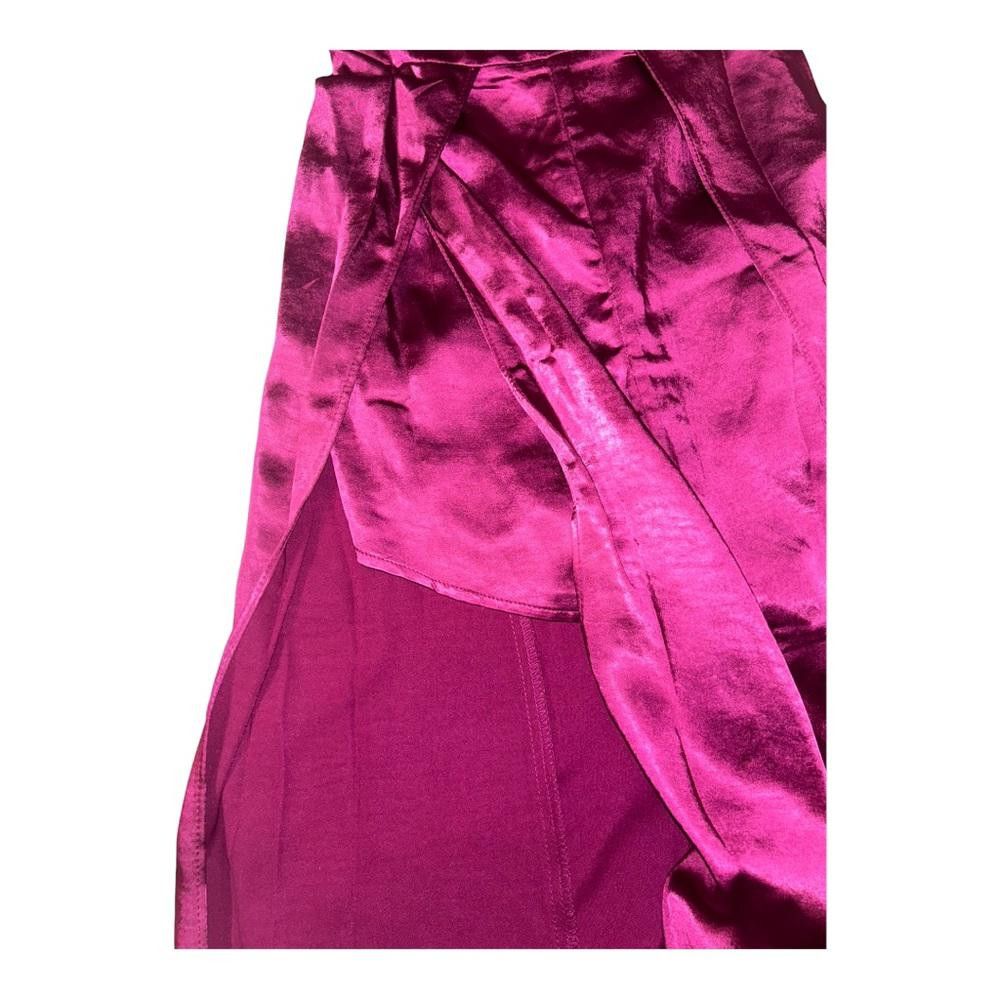 Lulus Lulus NWT Passionate Perfect PinkSatin Split-Leg Jumpsuit XS Size 26" / US 2 / IT 38 - 4 Thumbnail