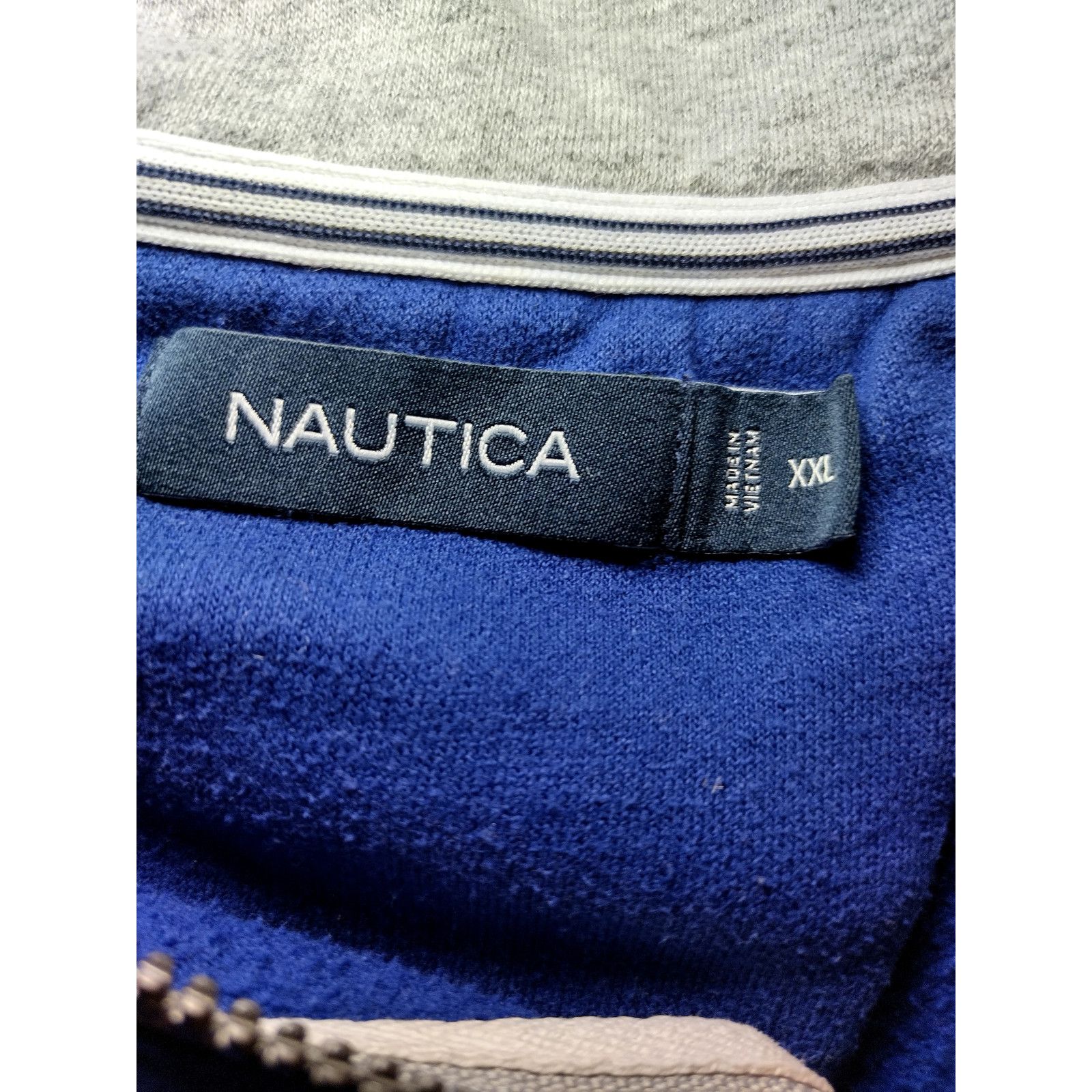 Nautica Nautica Mens Pullover Quarter zip Sweatshirt Blue Sz XXL Size US XXL / EU 58 / 5 - 7 Thumbnail