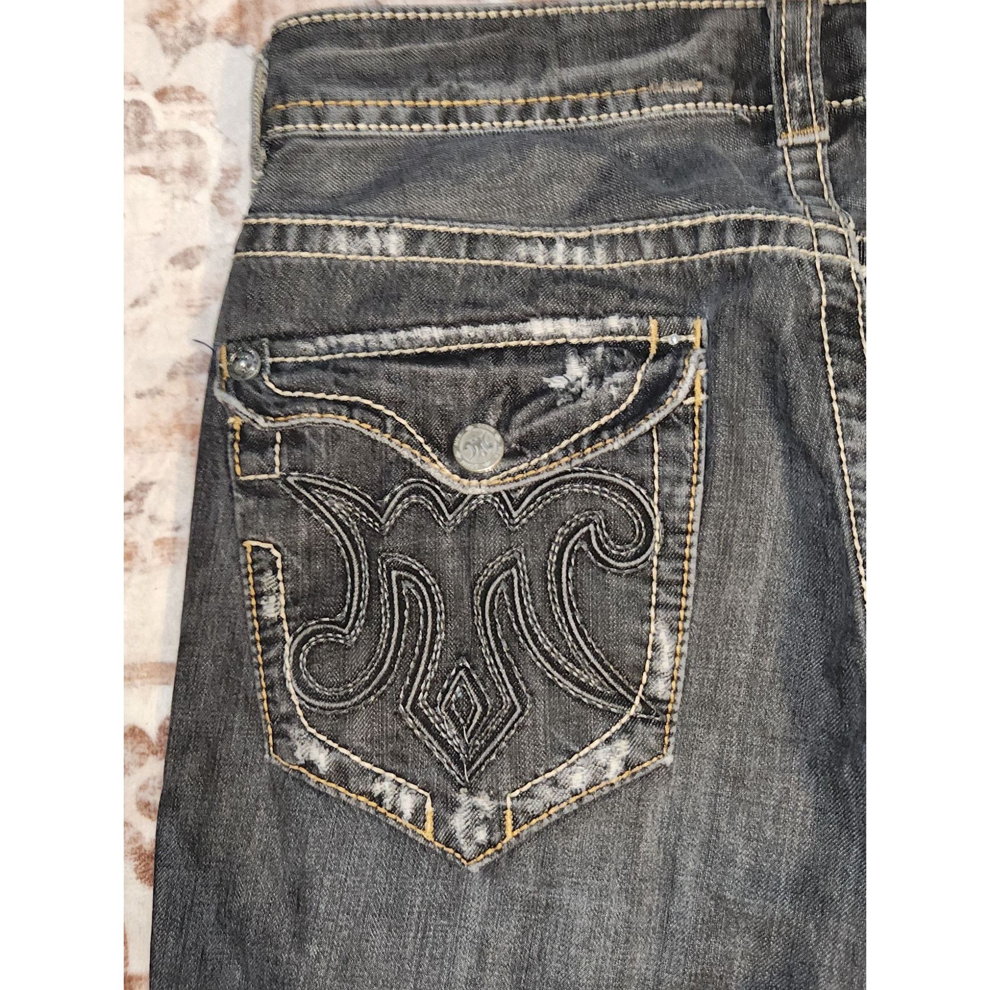 Vintage Mek Denim USA Blue Jeans Mens 34x34 Vtg Oaxaca Boot Cut Dist Size US 34 / EU 50 - 16 Thumbnail