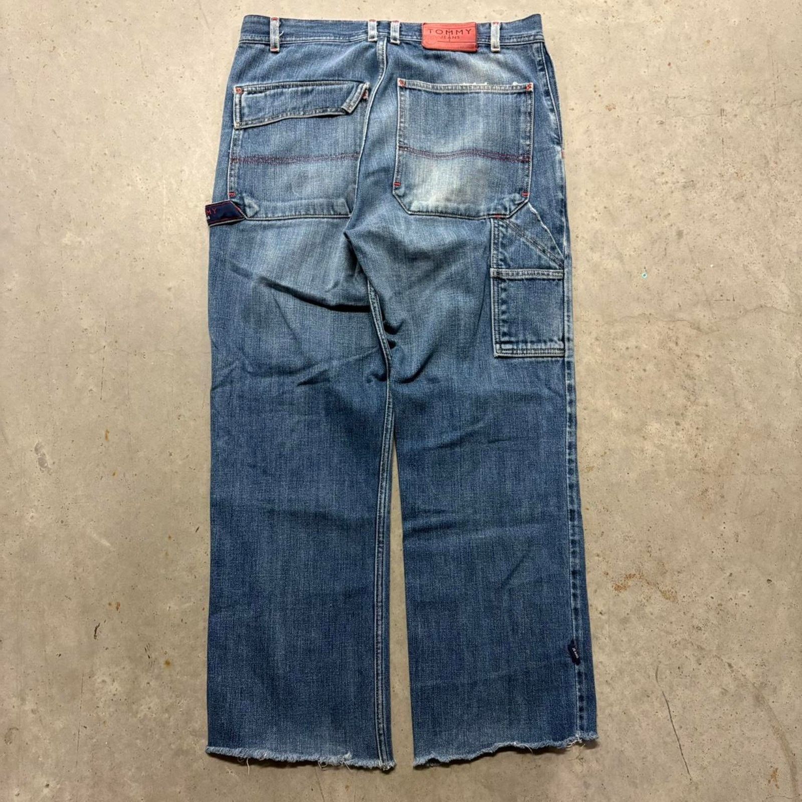 Tommy Hilfiger × Vintage Crazy Vintage 90s Tommy Hilfiger Carpenter Cropped Jeans Size US 33 - 4 Thumbnail