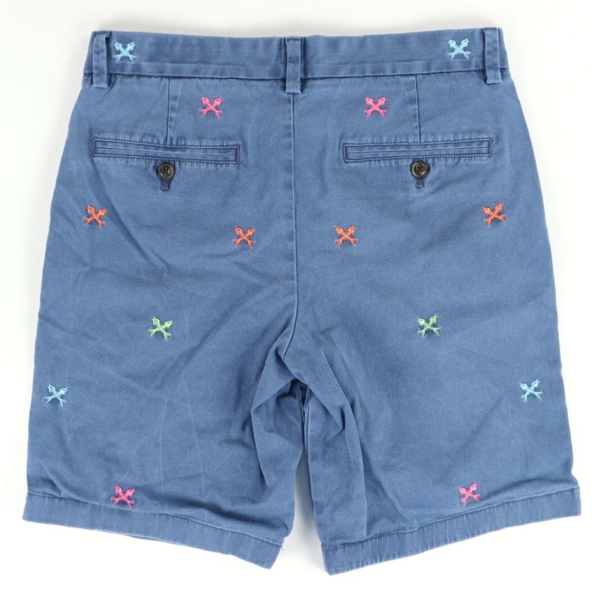 Vineyard Vines Vineyard Vines Fish Bone Embroidered Cotton Khaki Chino Shorts Blue Men's 28 Size US 28 / EU 44 - 4 Thumbnail