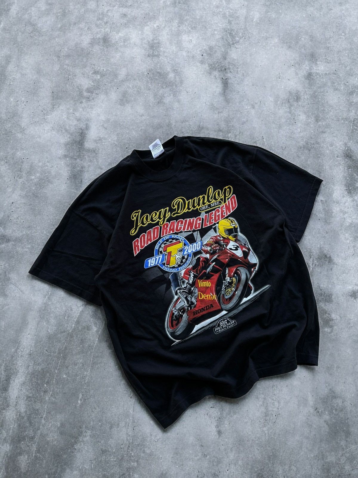 Dunlop × Honda T-shirt Joey Dunlop 2000s 00’ screen stars Size US XXL / EU 58 / 5 - 2 Thumbnail