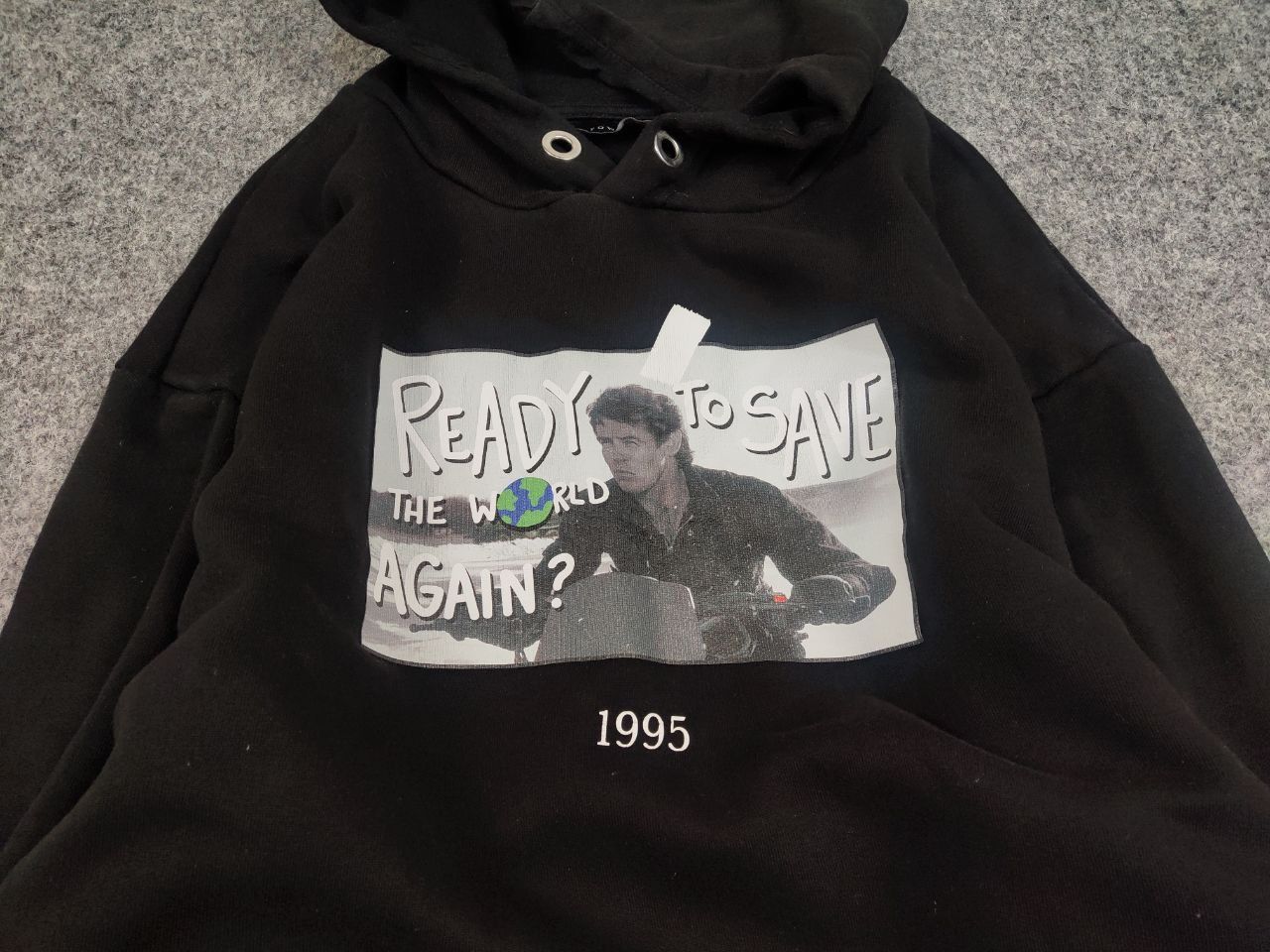 Vintage Throwback Design Black Graphic Logo Hoodie Size US L / EU 52-54 / 3 - 9 Thumbnail