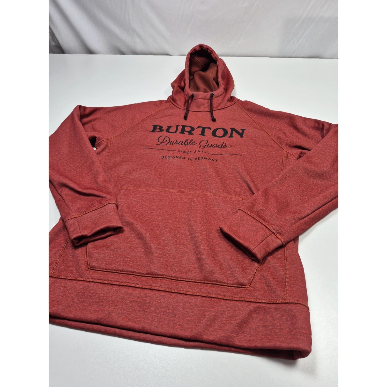 Burton Burton Crown Bonded Hoodie Mens Medium Red Fleece Pullover Graphic Print Kangaroo Pocket Hooded Crew Neck Logo Size US M / EU 48-50 / 2 - 2 Thumbnail