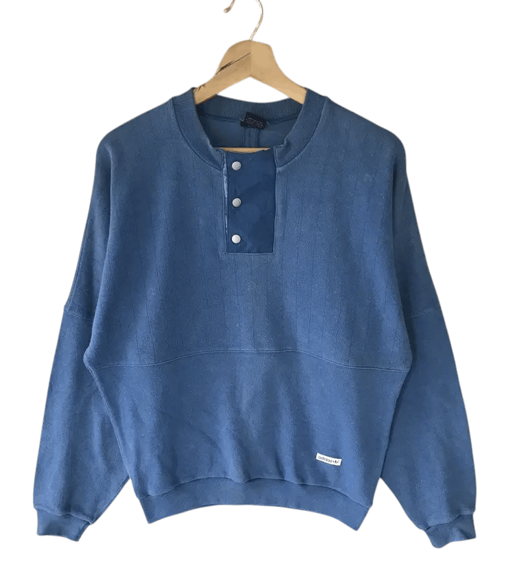 80s〜 adidas DESCENTE ice blue sweatshirt Adidas × Descente × Vintage Vintage 80's Adidas Club x