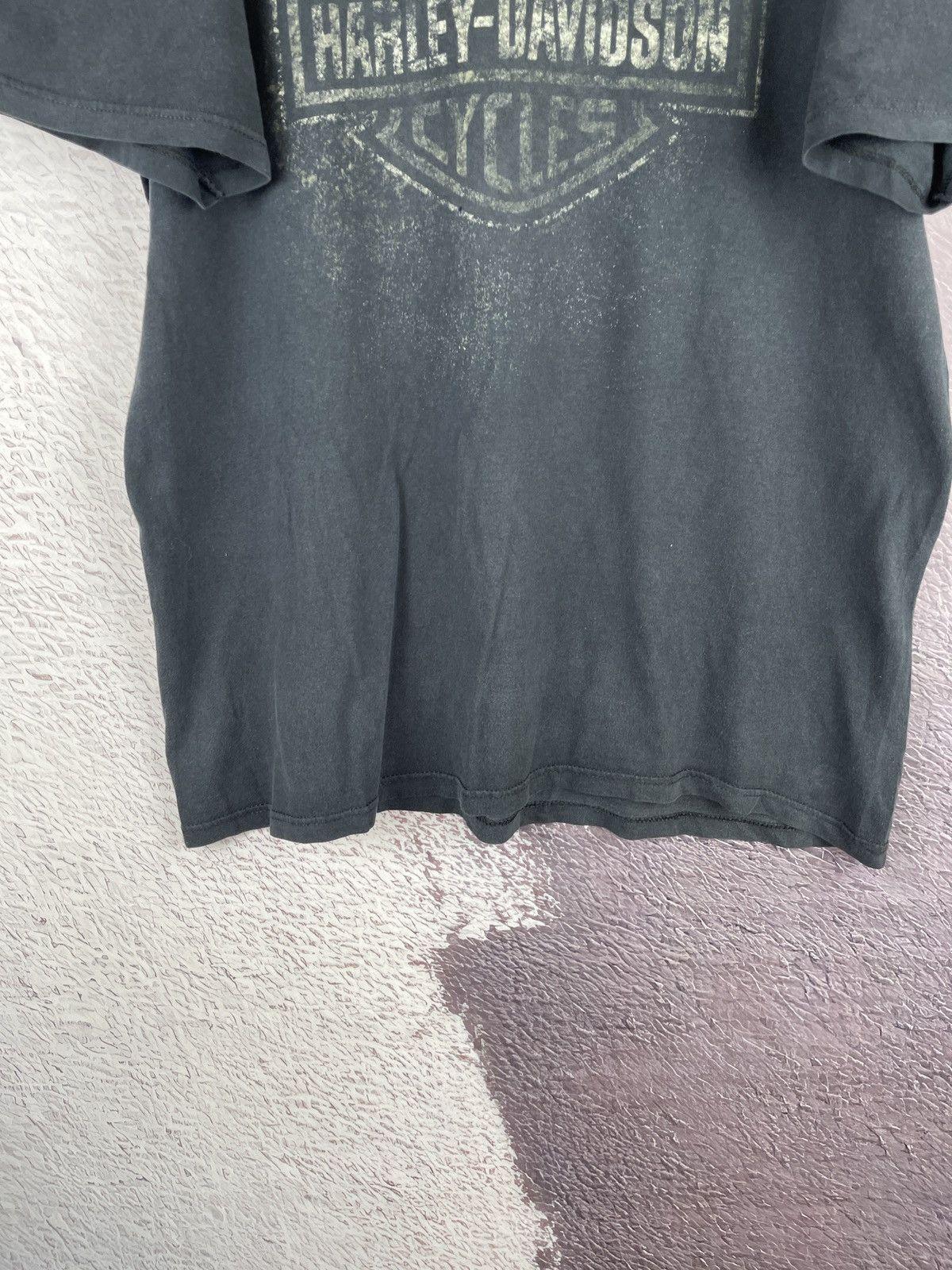 Harley Davidson Harley Davidson Switzerland trashed distressed big logo tee Size US XXL / EU 58 / 5 - 9 Thumbnail