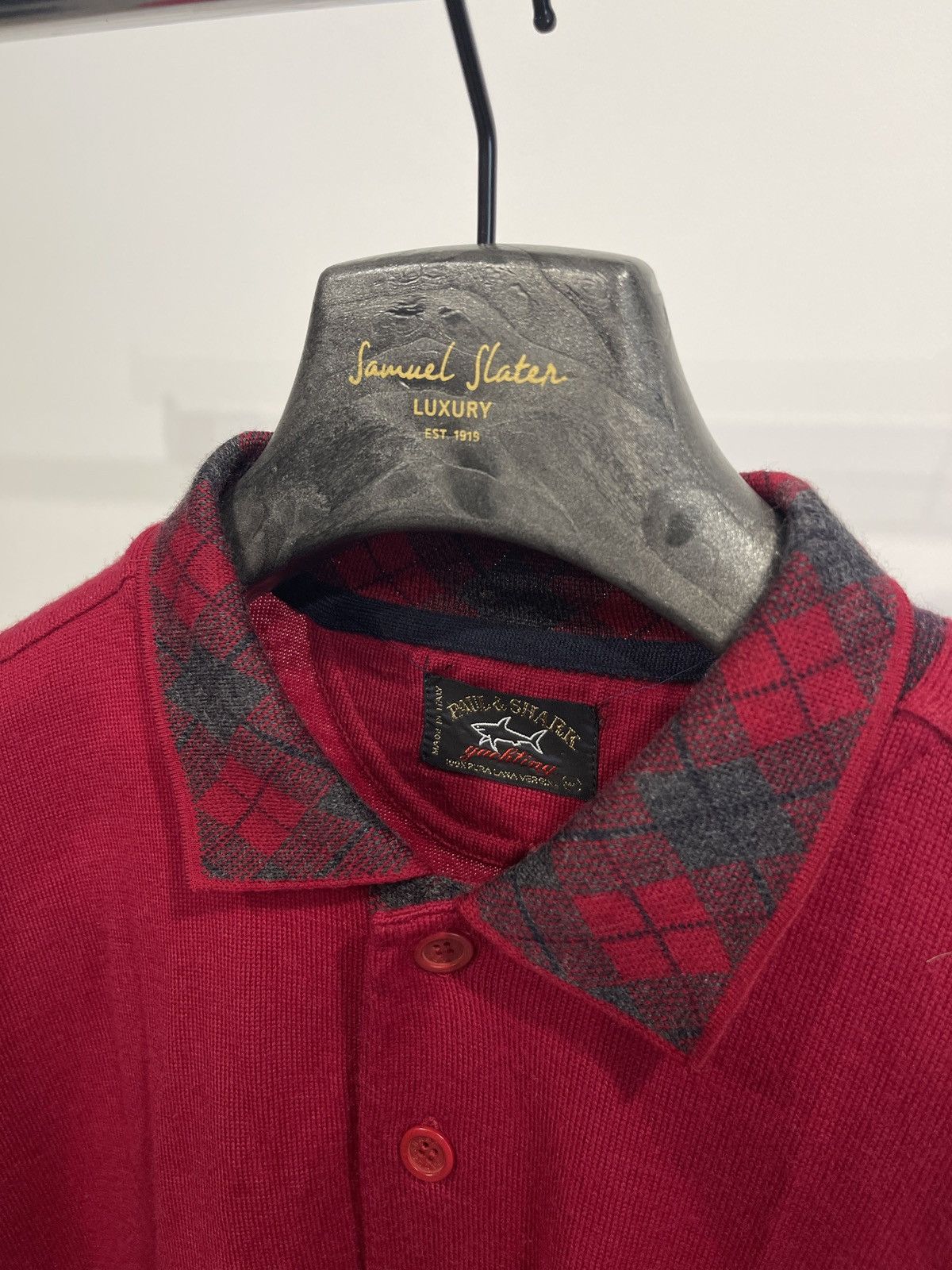 Paul & Shark Vintage Paul & Shark wool sweater polo long sleeve red Size US XXL / EU 58 / 5 - 7 Thumbnail