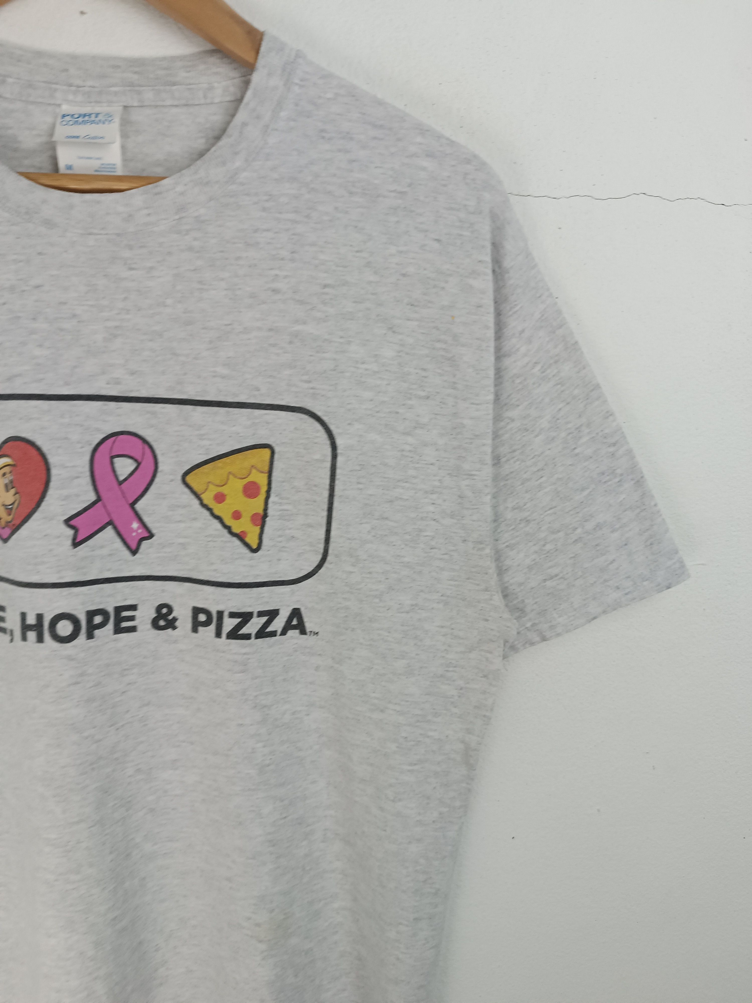 Vintage VINTAGE LOVE, HOPE & PIZZA HUMOR FUNNY ADULT TEE Size US M / EU 48-50 / 2 - 5 Thumbnail