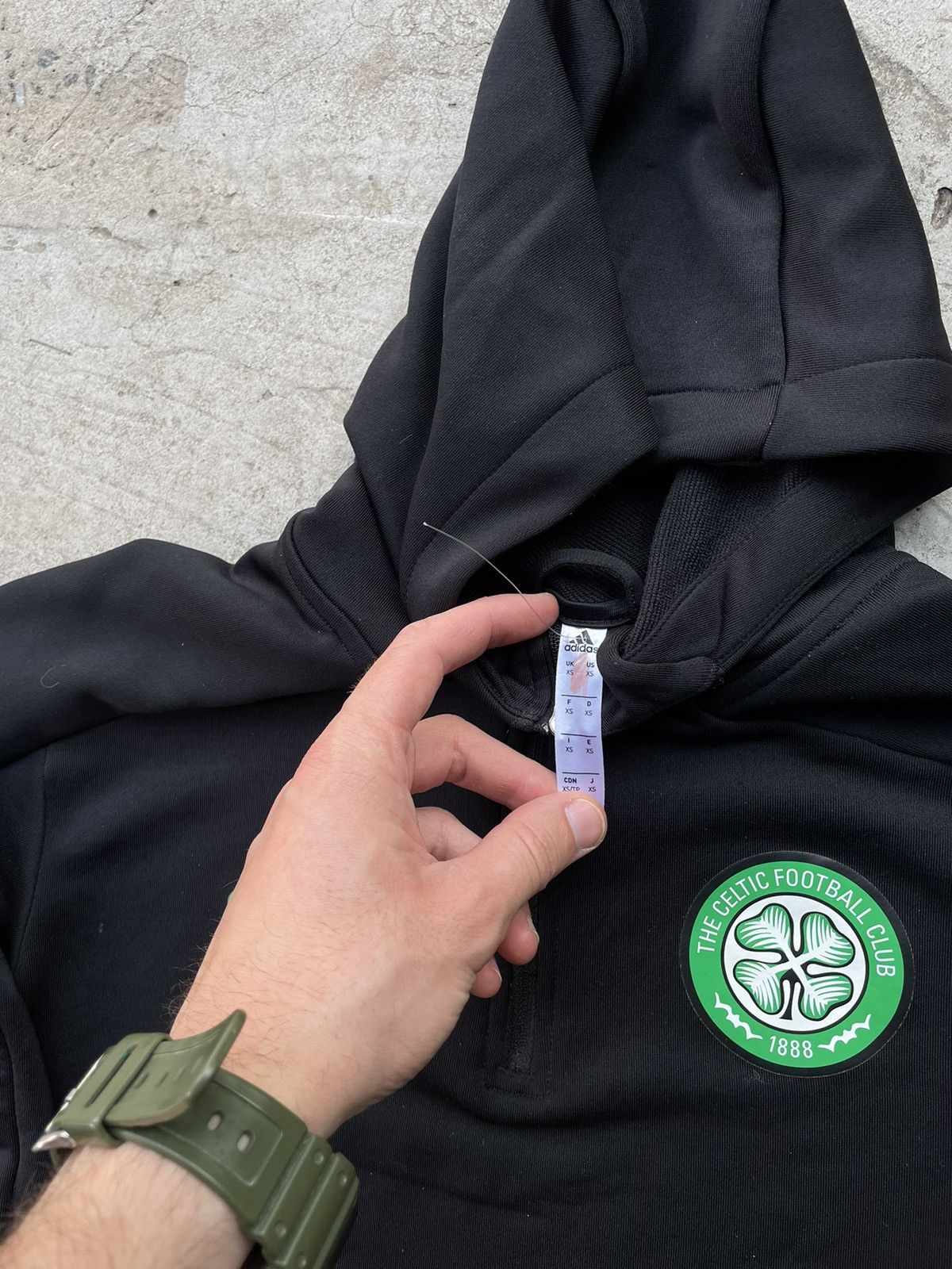 Vintage Celtic Football Adidas Soccer Hoodie Jersey Blokecore Y2K ⚽️ Size US S / EU 44-46 / 1 - 3 Thumbnail