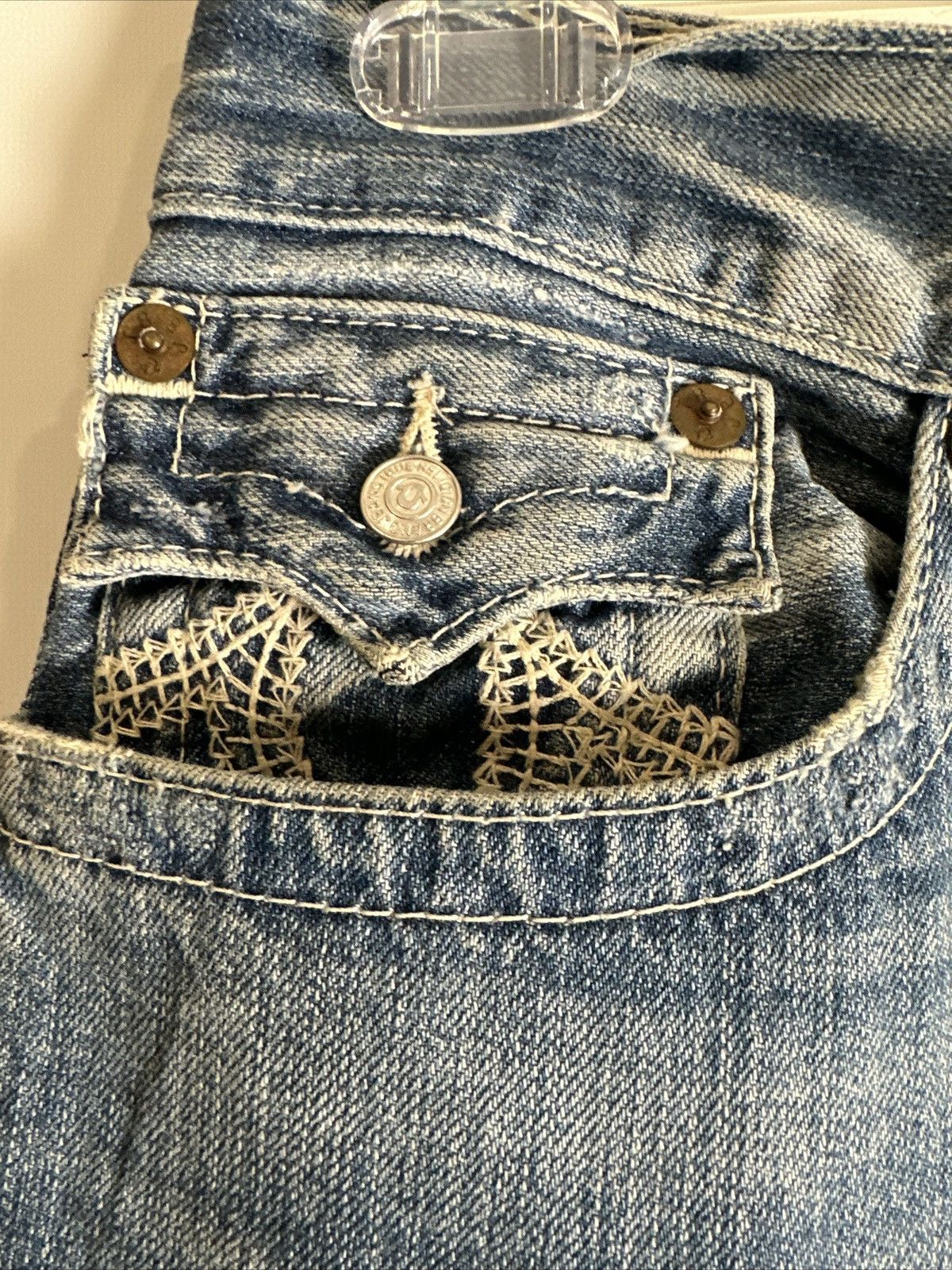 True Religion × Vintage True Religion Men's Straight Leg Denim Blue Jeans Size 38 Size US 38 / EU 54 - 11 Thumbnail