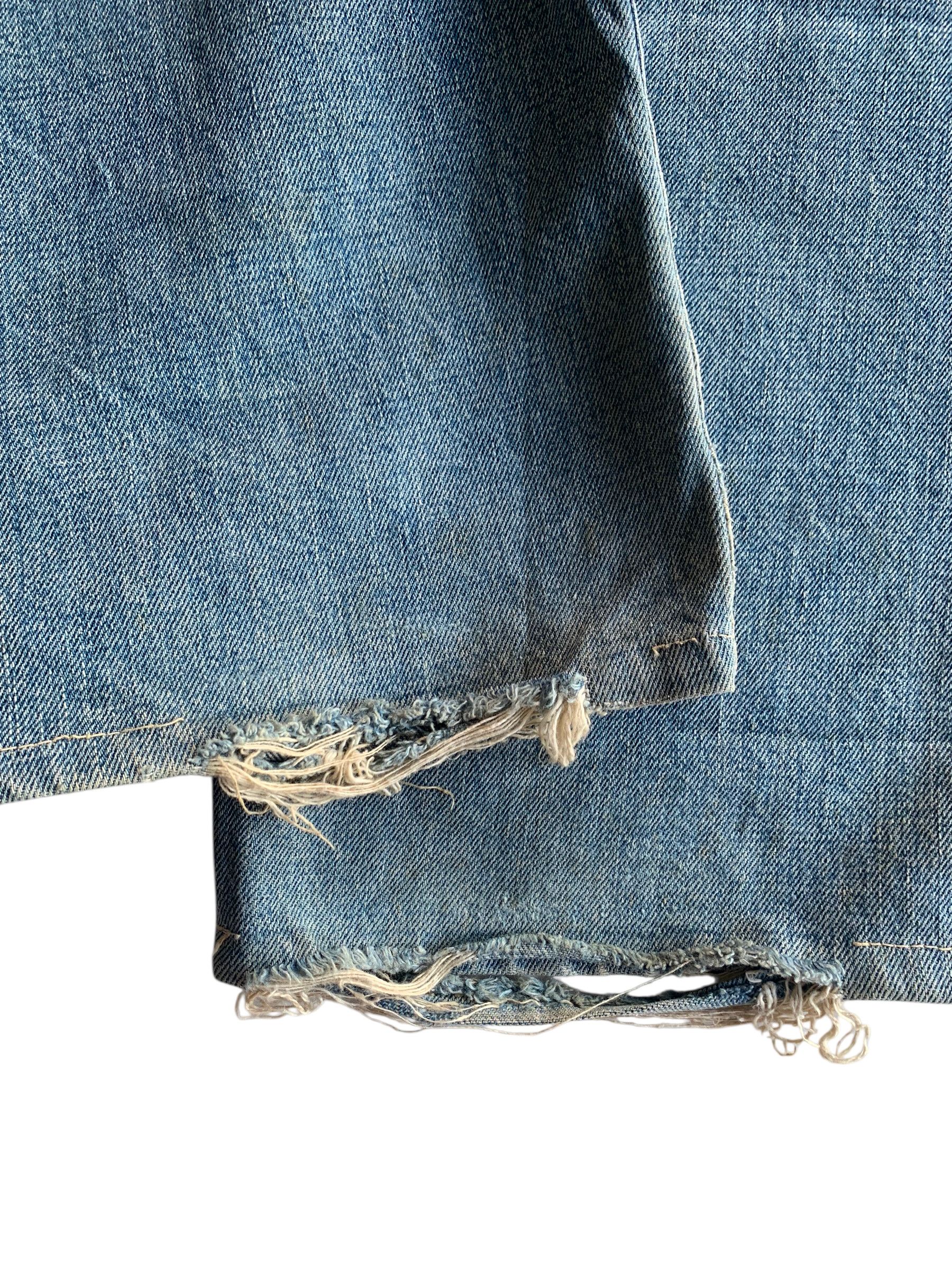 Kapital VINTAGE EDWIN 505 SELVEDGE BAGGY FADED DISTRESSED DENIM Size US 33 - 20 Thumbnail