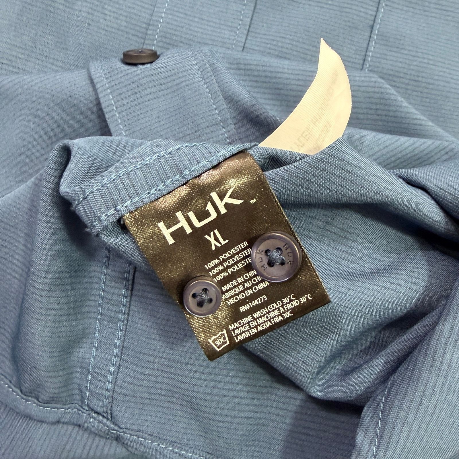 Vintage HUK Kona Short Sleeve Button Shirt Men's Extra Large Blue Size US XL / EU 56 / 4 - 6 Thumbnail