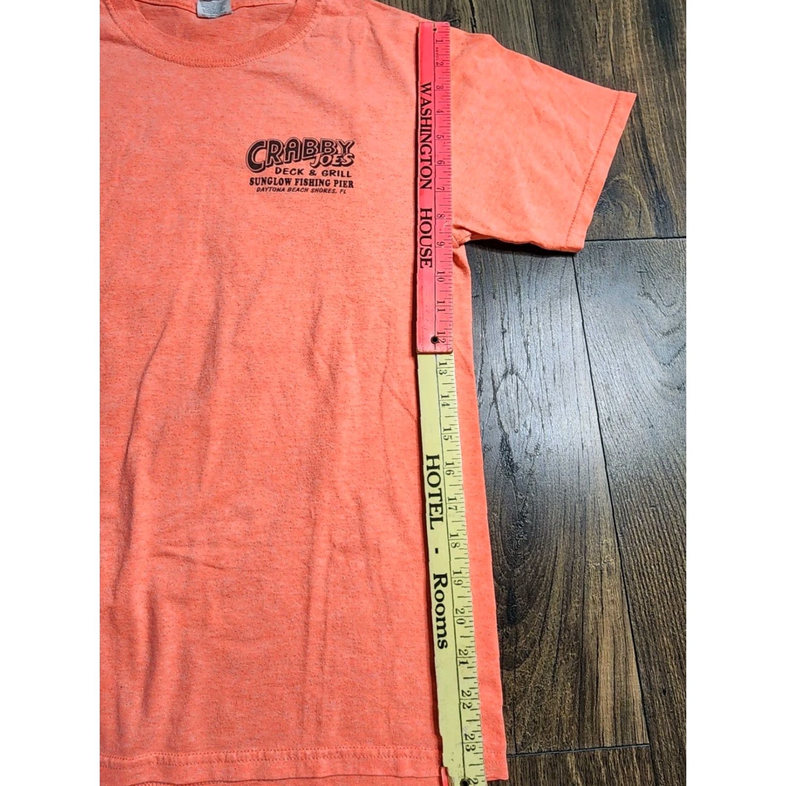 Fruit Of The Loom Fruit of the Loom T Shirt Adult S Orange Crabby Joes Hot Sauce Daytona Beach Shores Funny Double Sided Classic Size US S / EU 44-46 / 1 - 4 Thumbnail