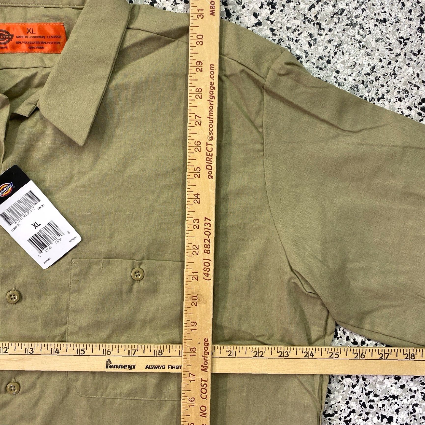 Dickies Dickies Men’s Long Sleeve Button-Up Work Shirt XL Brown NWT Casual, Twill, Cotton-Poly, Regular Fit, Button-Down, Pockets, All Seasons, Vintage No Size US XL / EU 56 / 4 - 2 Thumbnail
