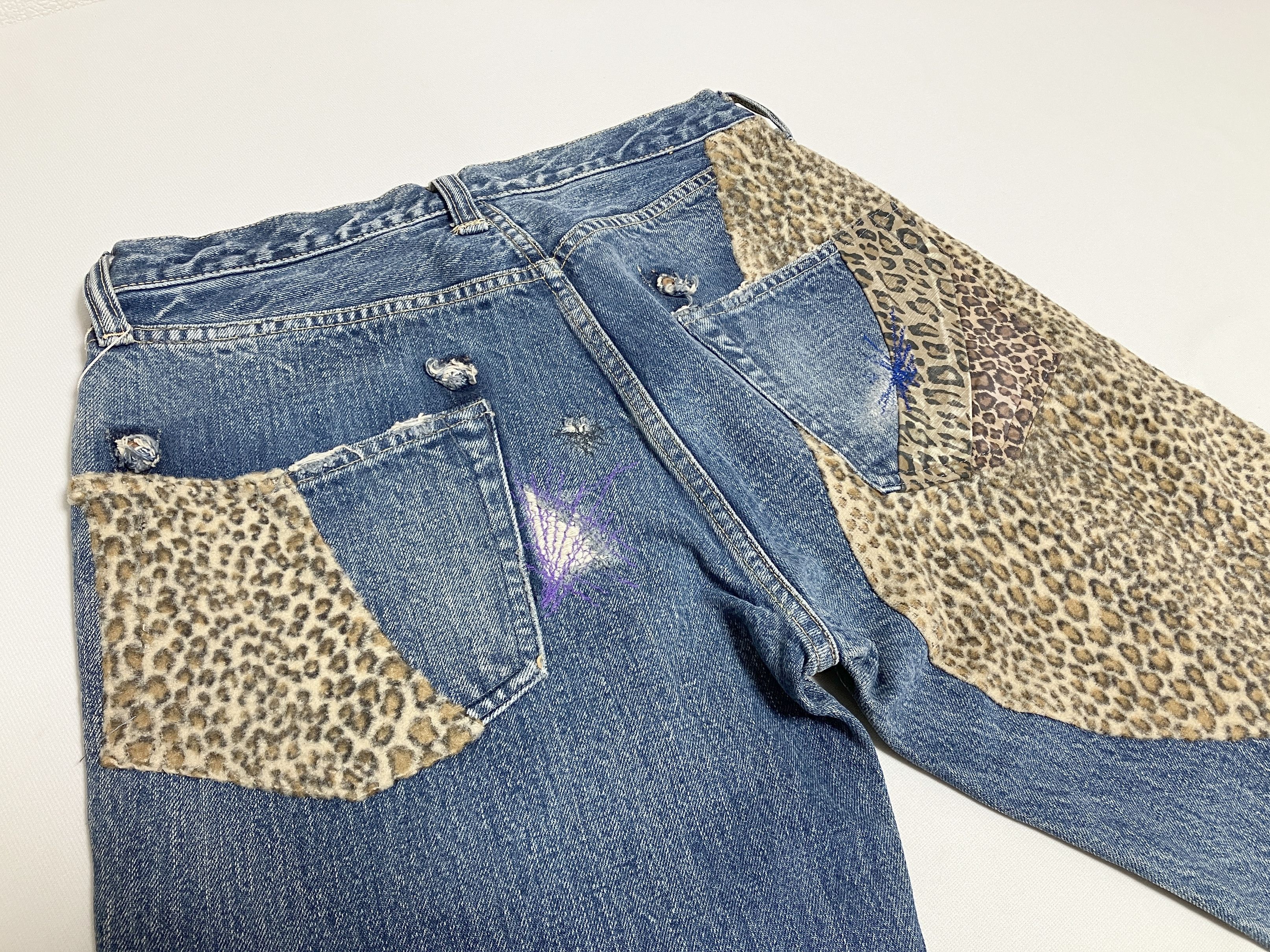 Kapital KAPITAL 14oz leopard remake denim shorts pants brand new Size US 30 / EU 46 - 6 Thumbnail