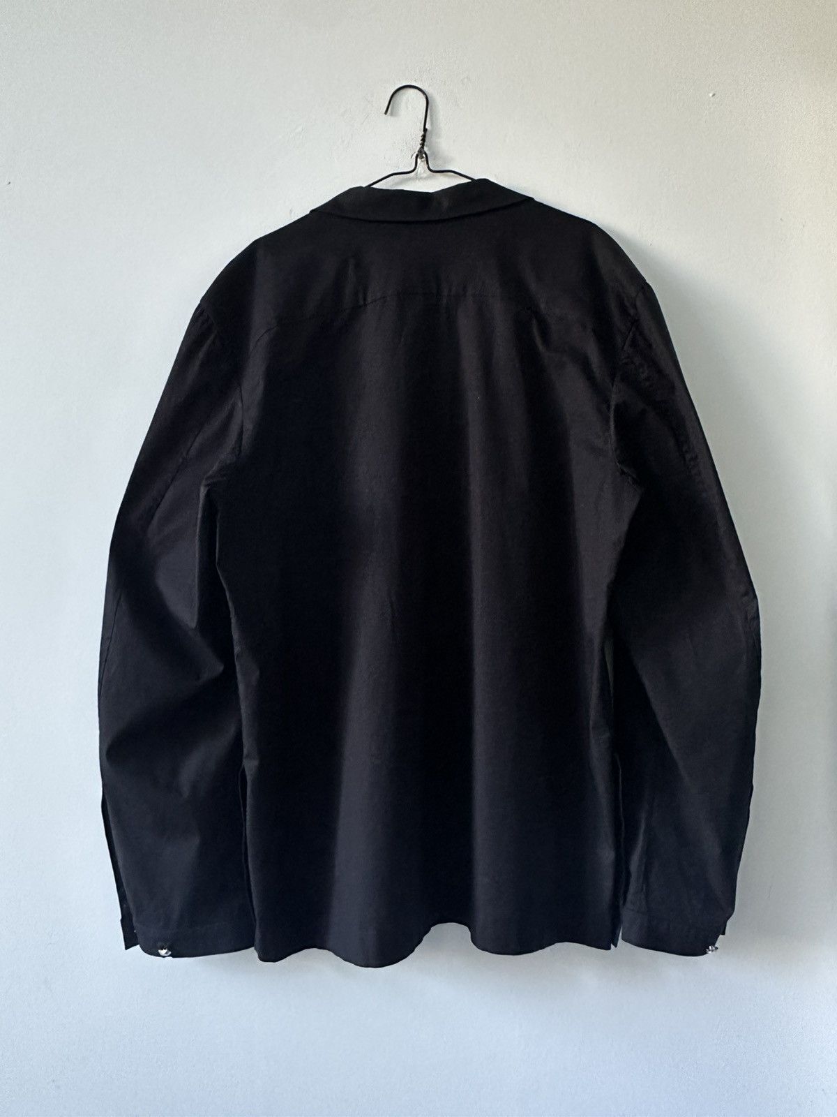 Other Black cotton shirt with chrome metal buttons Size 42R - 2 Thumbnail