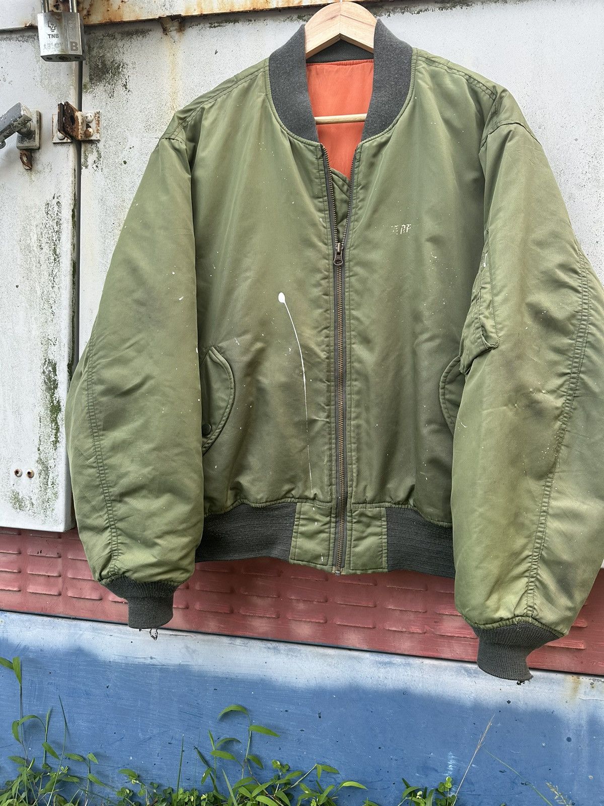 Vintage 👹Vintage THRASHED MA-1 Man Intermediate Bomber Jacket Size US L / EU 52-54 / 3 - 5 Thumbnail