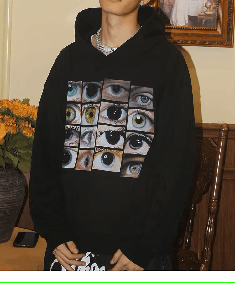 Other Hip Hop Streetwear Eyes Hoodies Sweatshirt Size US XXL / EU 58 / 5 - 1 Thumbnail
