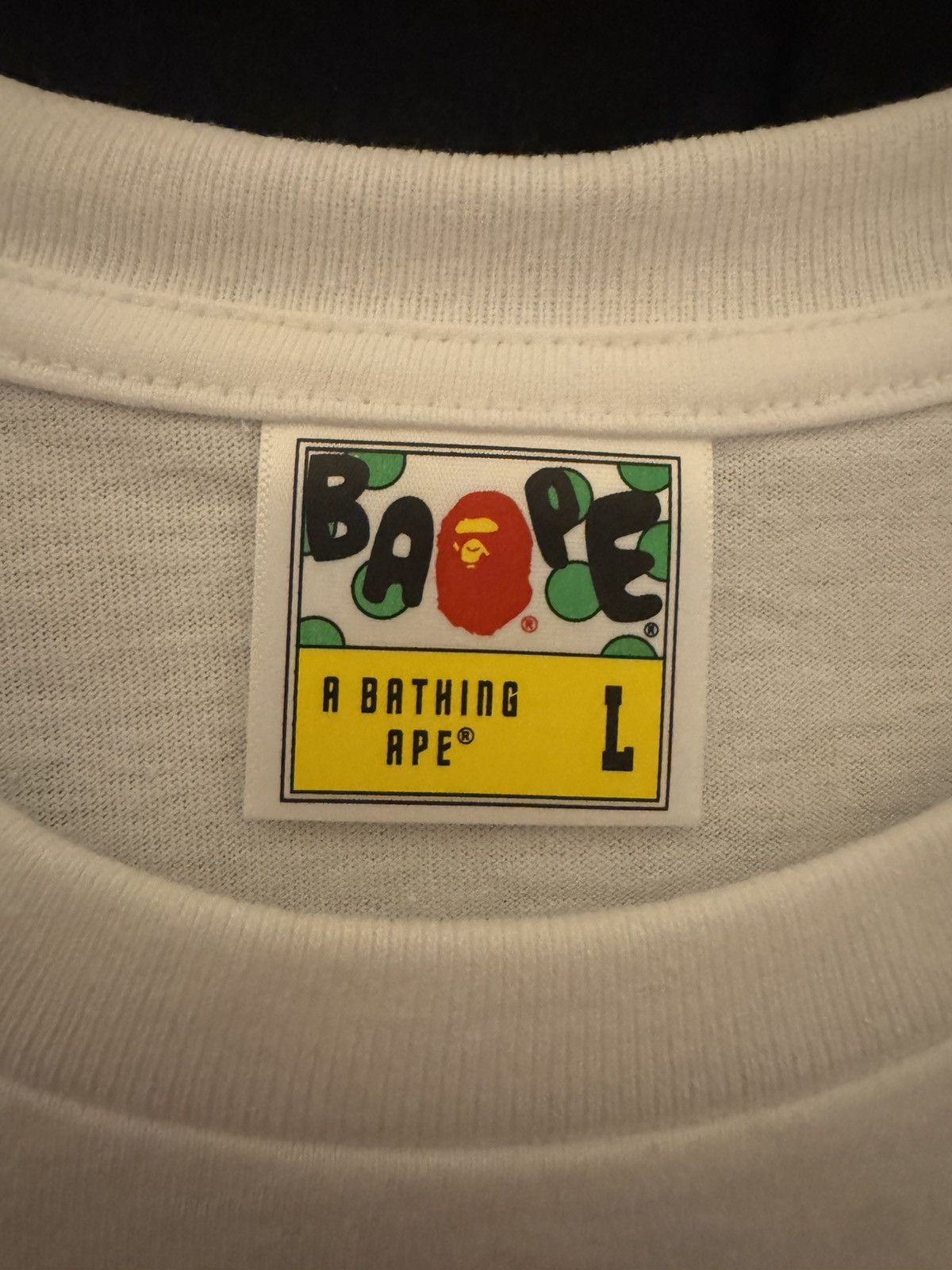 Bape BAPE White Stencil Circle Ape Face Tee Size US L / EU 52-54 / 3 - 3 Thumbnail