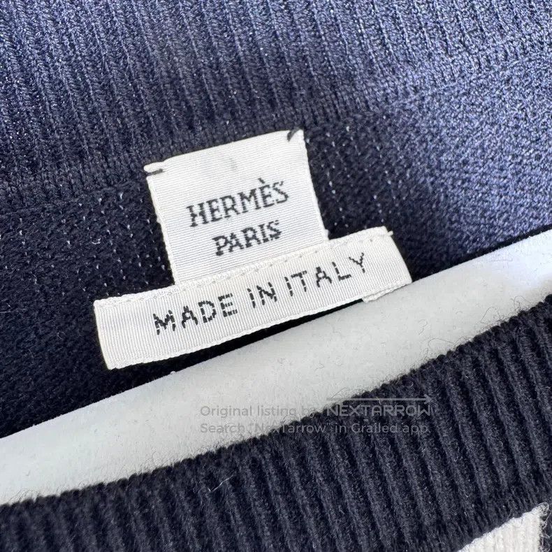 Hermes Hermes Black and White Knit Sweater Size XS / US 0-2 / IT 36-38 - 7 Thumbnail