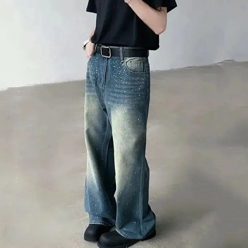 Japanese Brand Diamond Fade Worn Blue Jeans Size US 32 / EU 48 - 3 Thumbnail