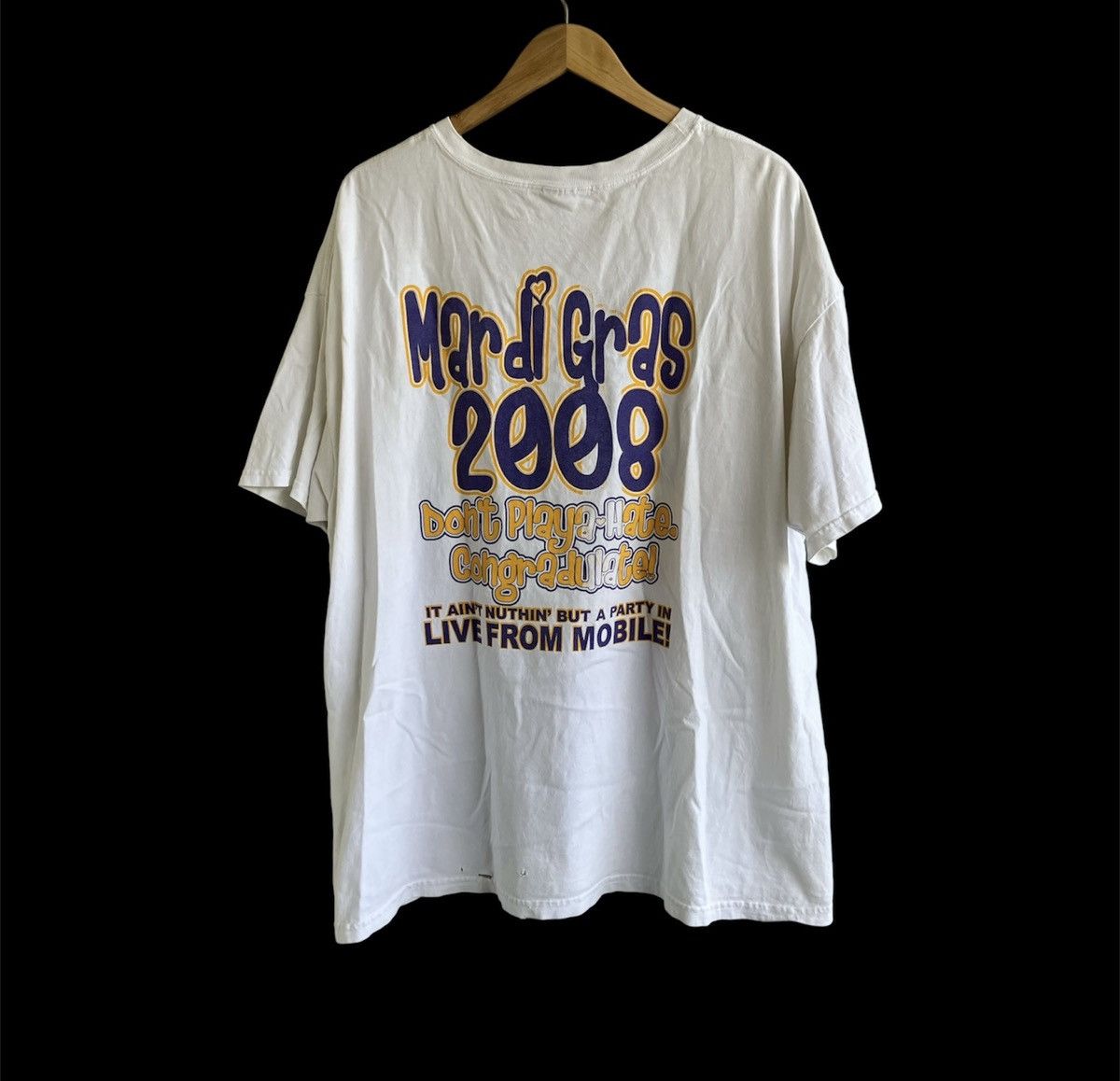Rap Tees 2008 Mardi Gras Tee Mobile Freaknik Shirt Lil Wayne VTG Rap Size US XL / EU 56 / 4 - 7 Thumbnail