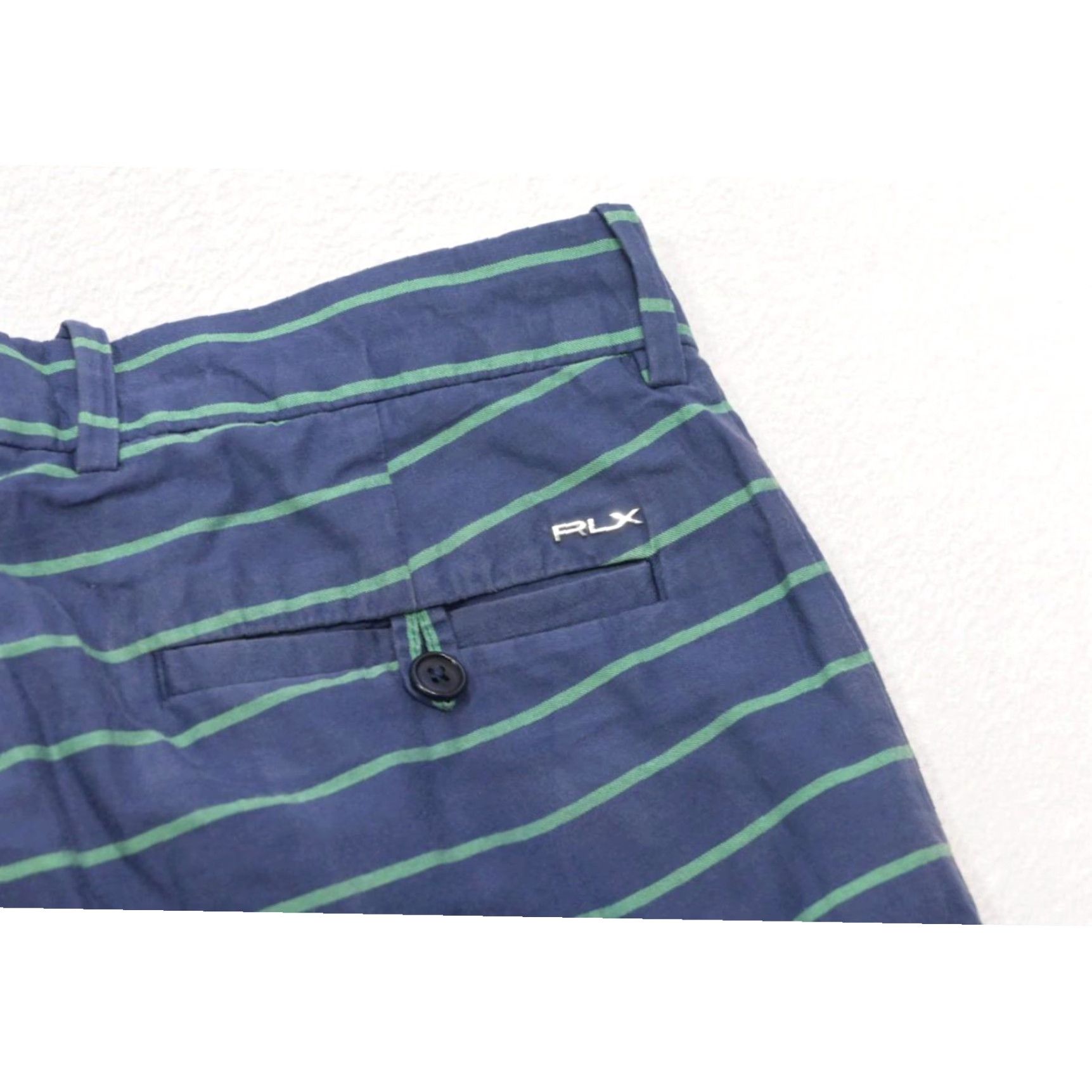 Ralph Lauren Golf Pants Striped Cotton Flat Front Mens 30 x 32