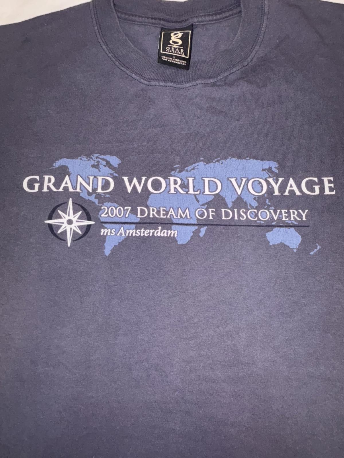 Gildan Grand World Voyage T-Shirt - 2007 Dream of Discovery Size US L / EU 52-54 / 3 - 2 Thumbnail