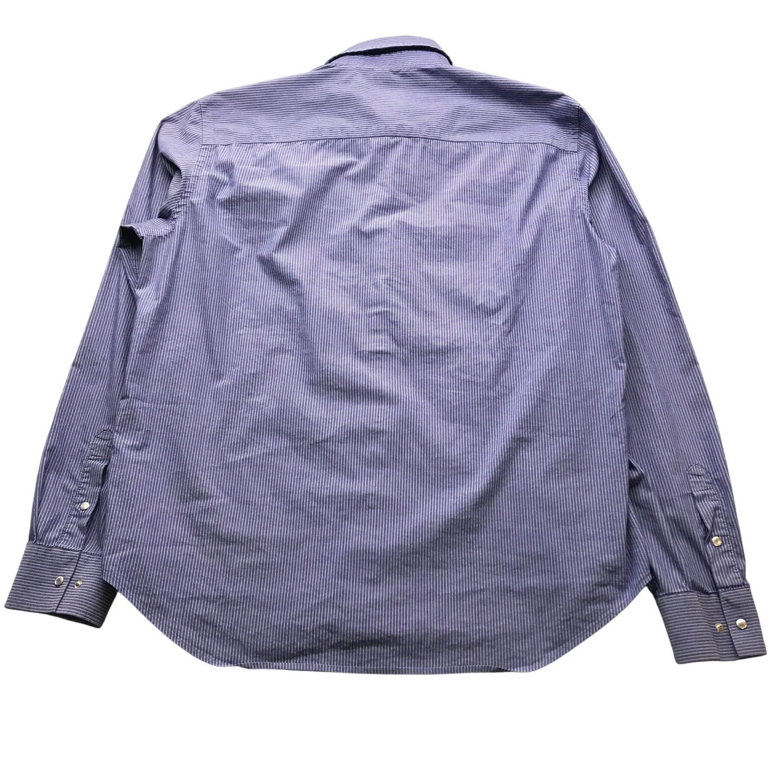 Armani Exchange Armani Exchange Button Up Dress Shirt Mens L Pinstripe Blue Size US L / EU 52-54 / 3 - 2 Thumbnail