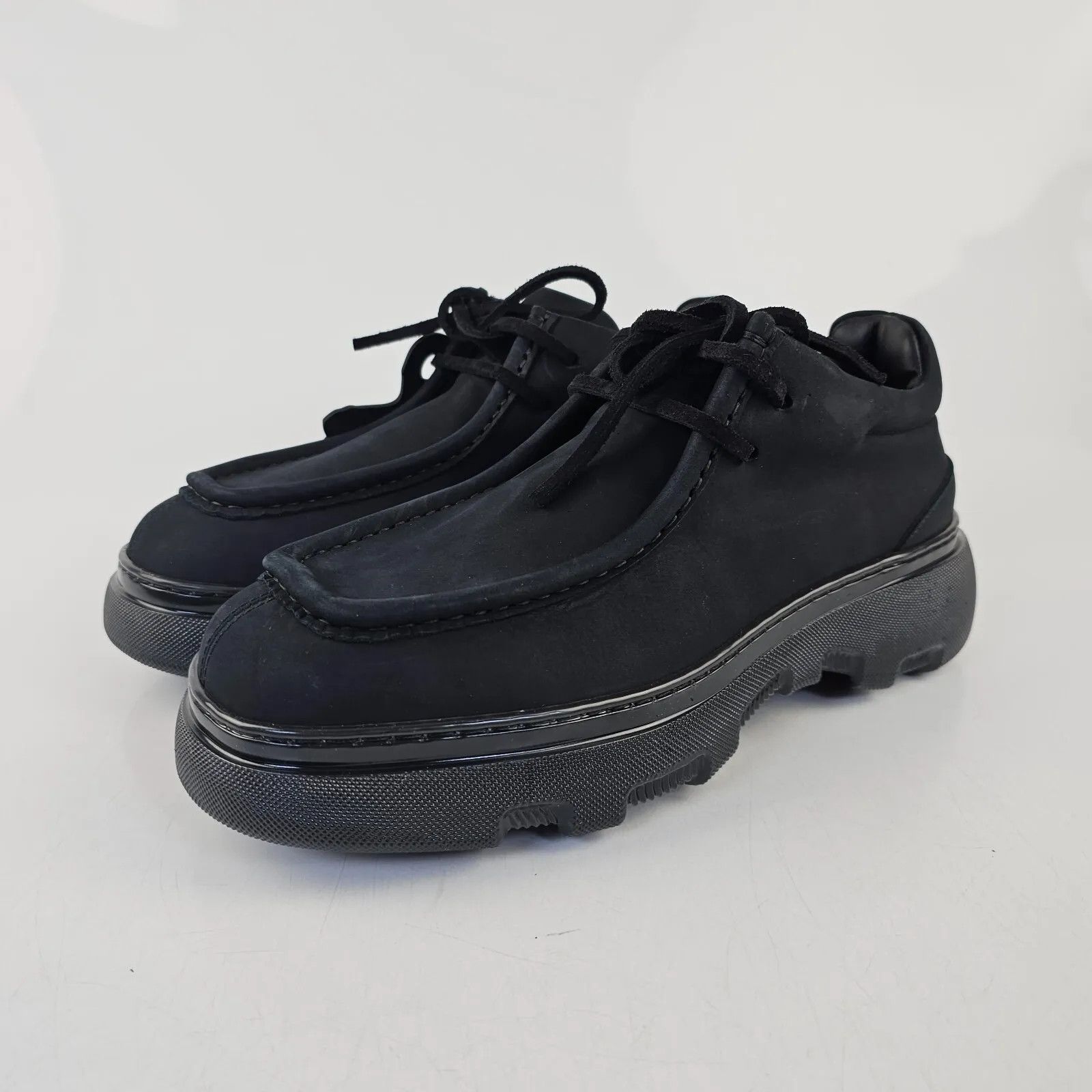 image of Burberry Nubuck Creeper Men's Black Sneakers New (Size 9)
