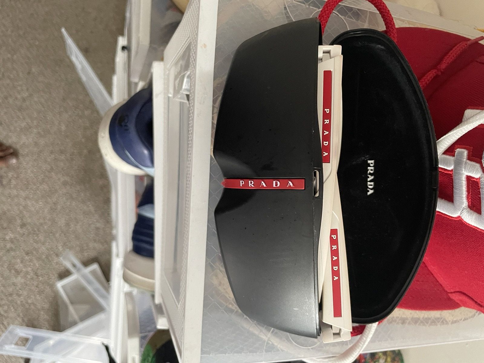 image of Prada Sunglasses White/red, Men's