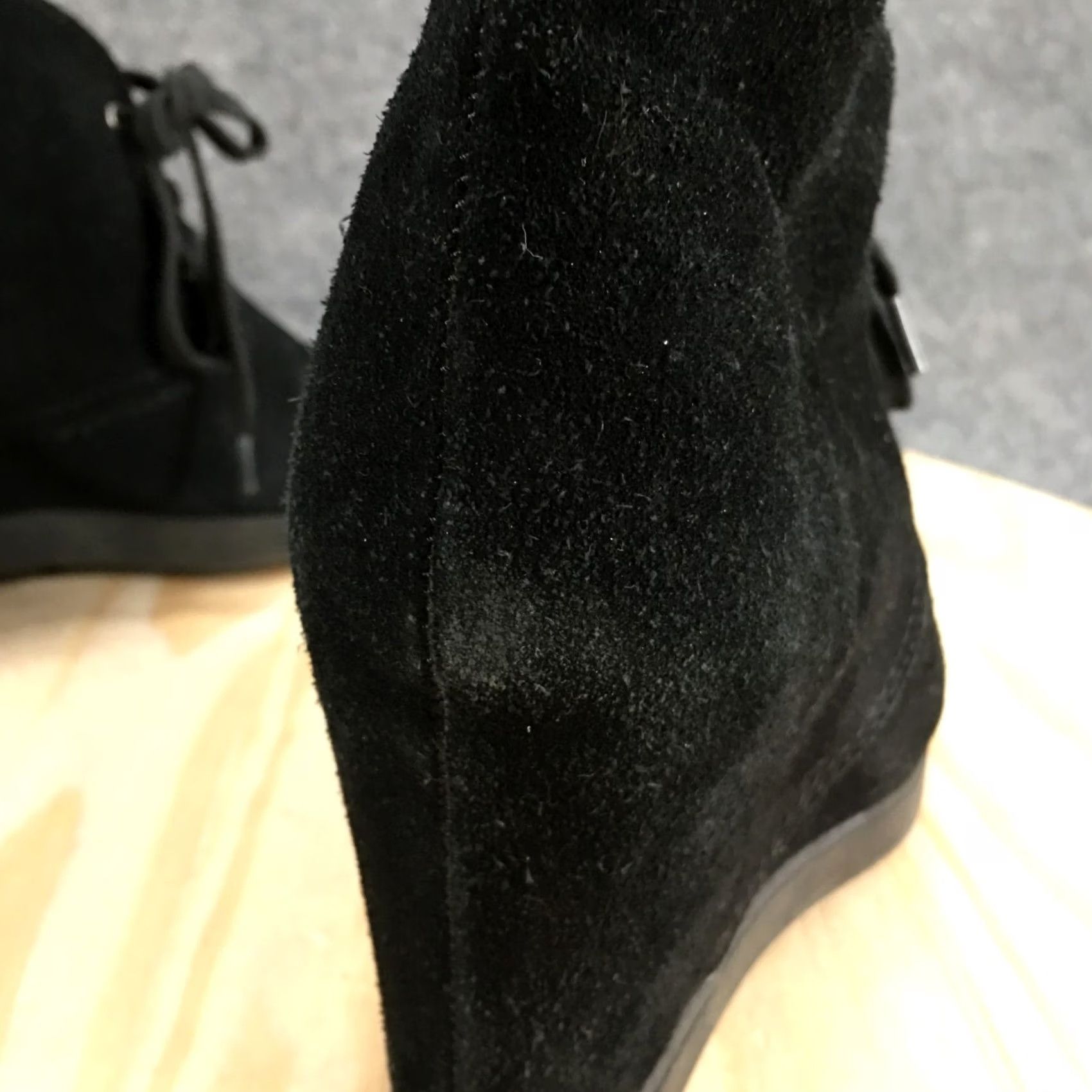 Dolce Vita Dolce Vita Boots Womens 8.5 Casual Lace Up Wedge Ankle Bootie Black Leather Boots Size US 9 / IT 39 - 5 Thumbnail