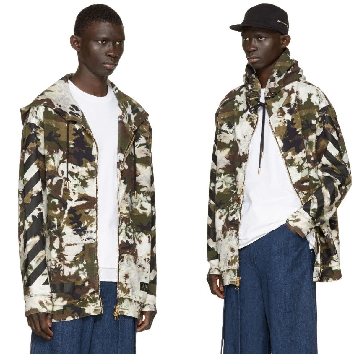 Off-White Off-White 16SS Bleached Camo Zip Up Hoodie XL Virgil Abloh Size US XL / EU 56 / 4 - 2 Thumbnail