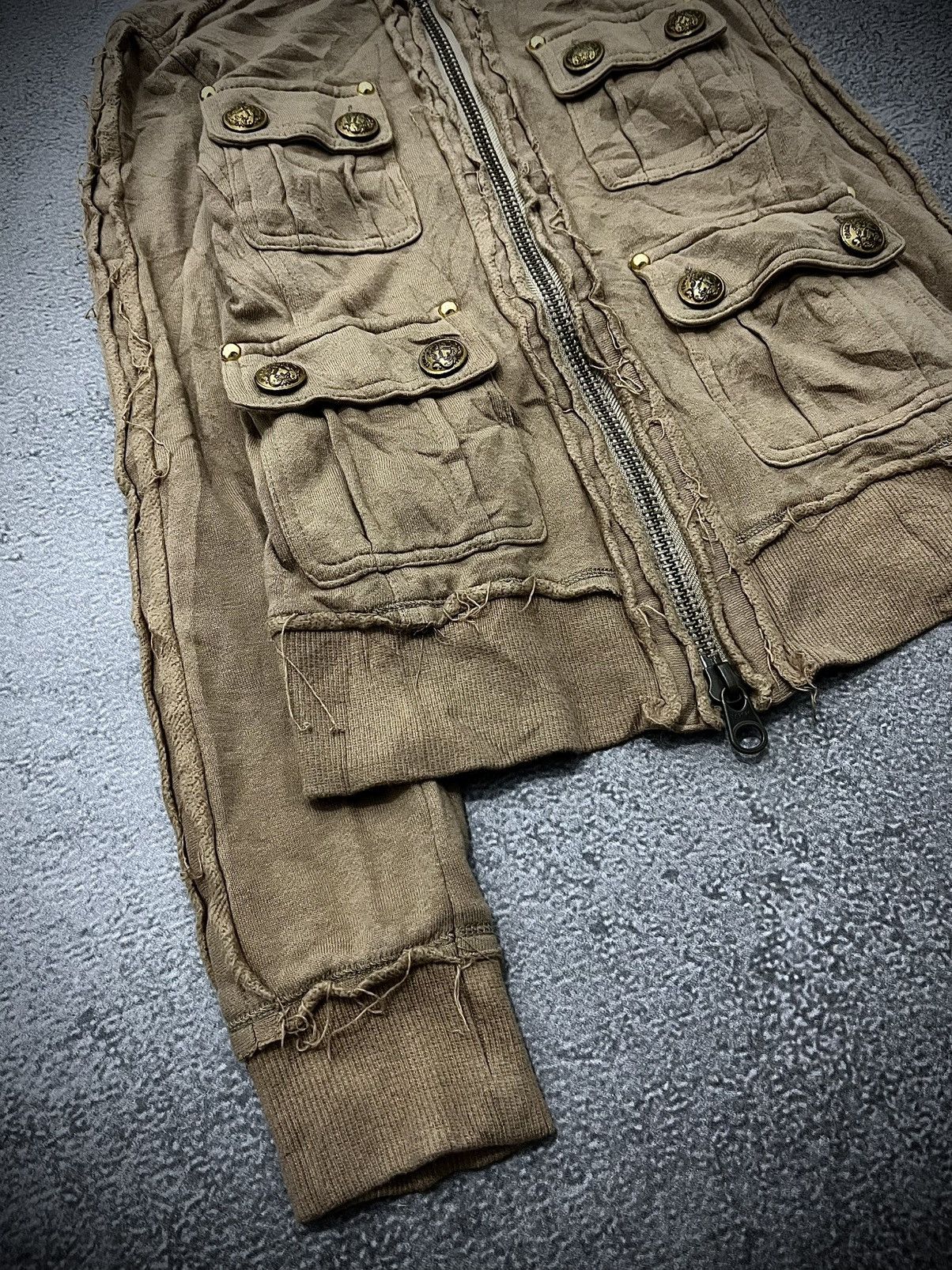 Japanese Brand Japanese Grace Continental Multi Pocket Distressed Jacket Size US M / EU 48-50 / 2 - 2 Thumbnail