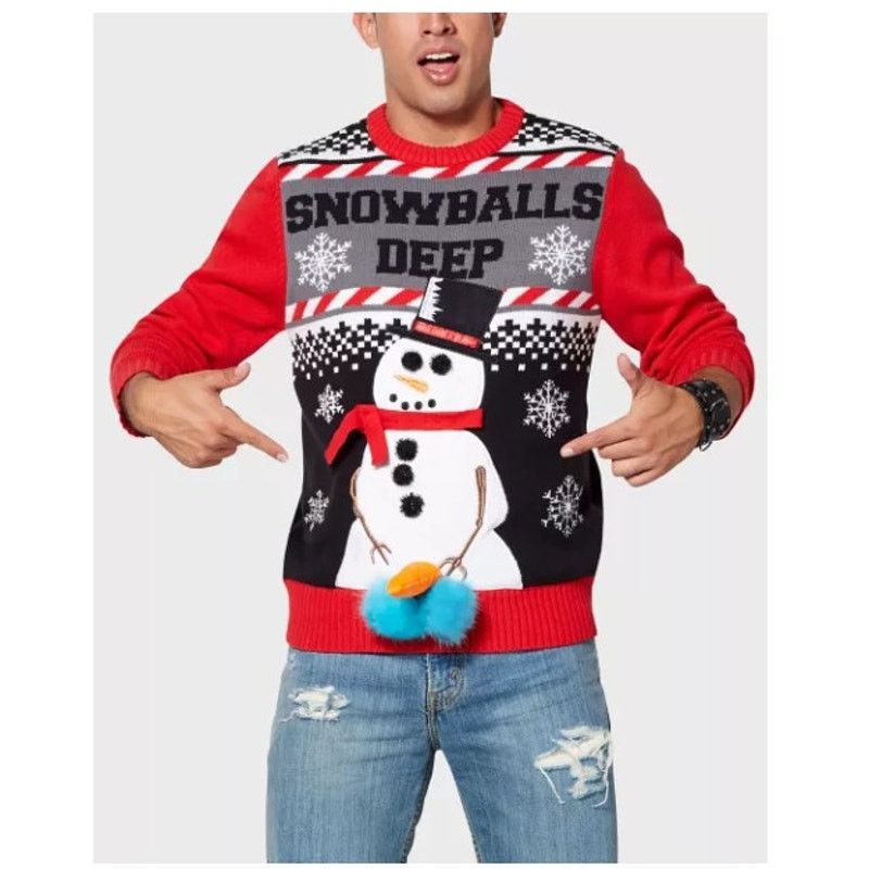 Other Spencer's Light-Up Christmas Sweater "Snowballs Deep" -Large Size US L / EU 52-54 / 3 - 1 Thumbnail