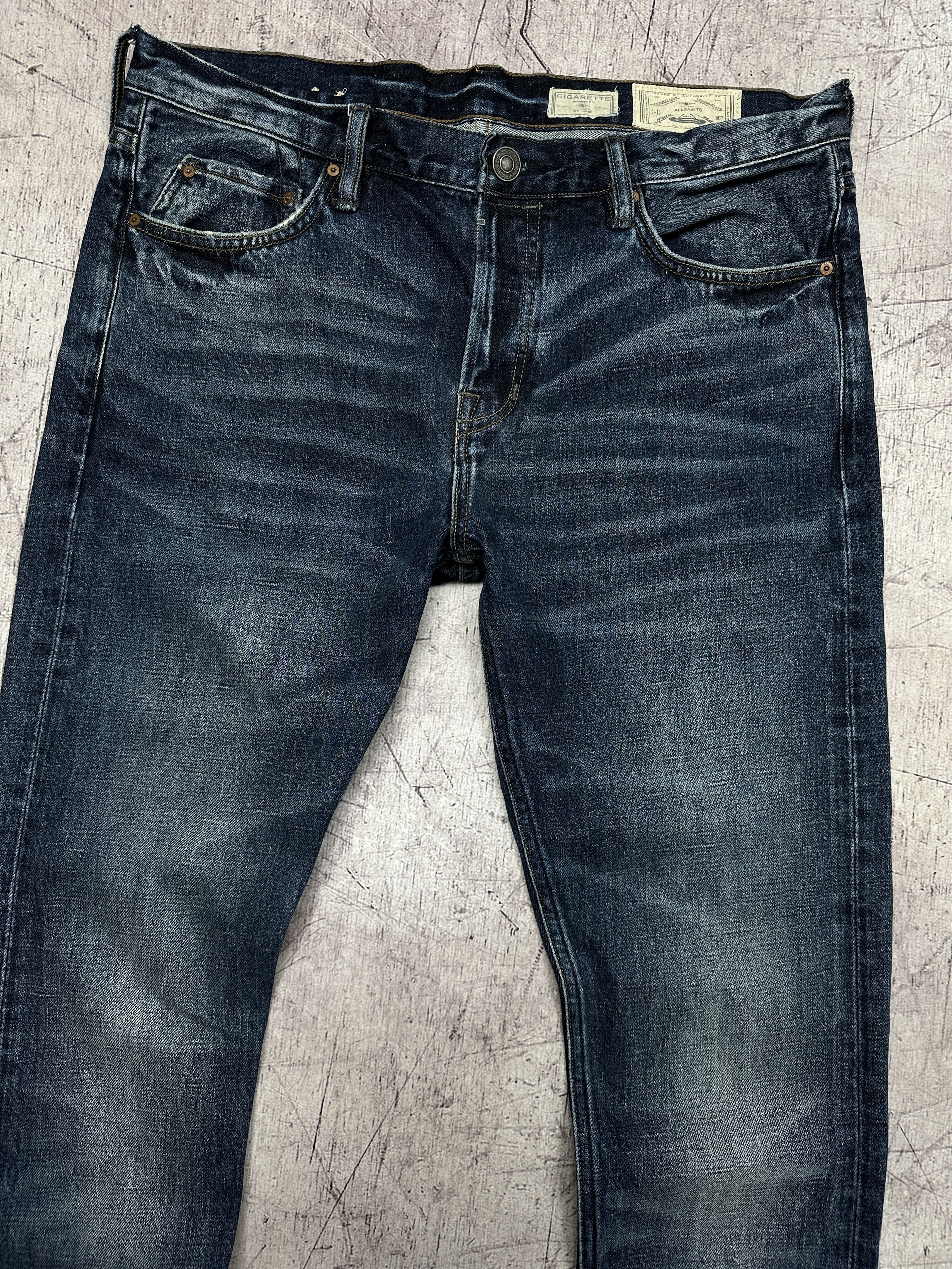 Allsaints Allsaints Mens Nash Cigarette Denim Pants Jeans Size US 32 / EU 48 - 2 Thumbnail
