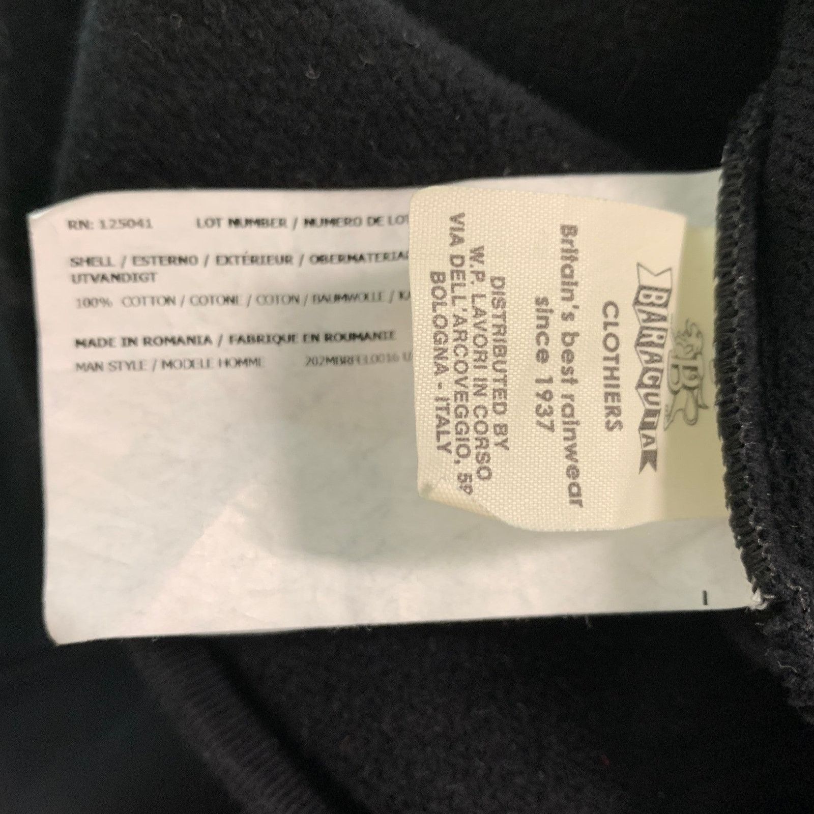 Baracuta BARACUTA Size M Black Solid Cotton Crew-Neck Sweatshirt Size US M / EU 48-50 / 2 - 8 Thumbnail