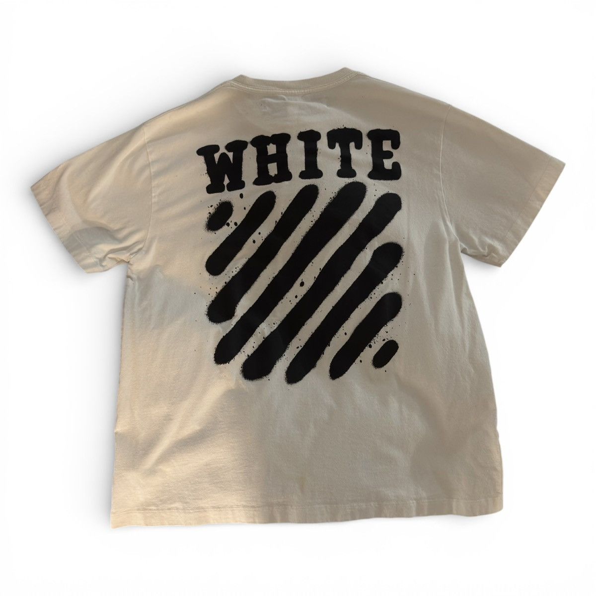 Off-White OFF-WHITE SS19 SSENSE EXCLUSIVE INCOMPLETE SPRAY PAINT TEE Size US XS / EU 42 / 0 - 2 Thumbnail