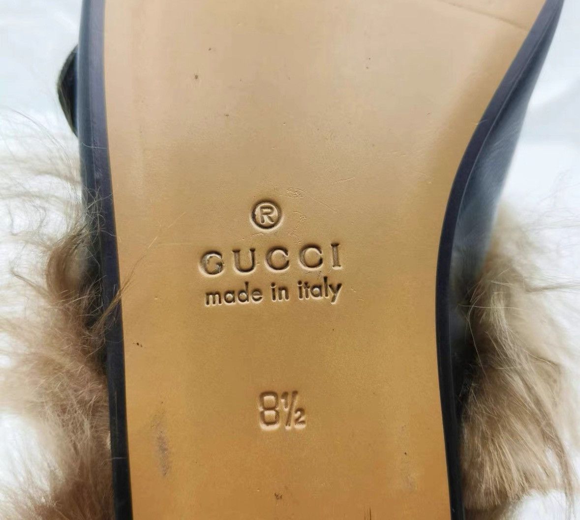 Gucci Gucci Princetown Black Fur Mules for Men - Size US 8.5 / EU 41-42 - 5 Thumbnail