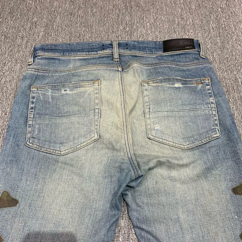 Amiri Amiri Blue bone leather jeans 2501-Nextarrow Size US 33 - 9 Thumbnail