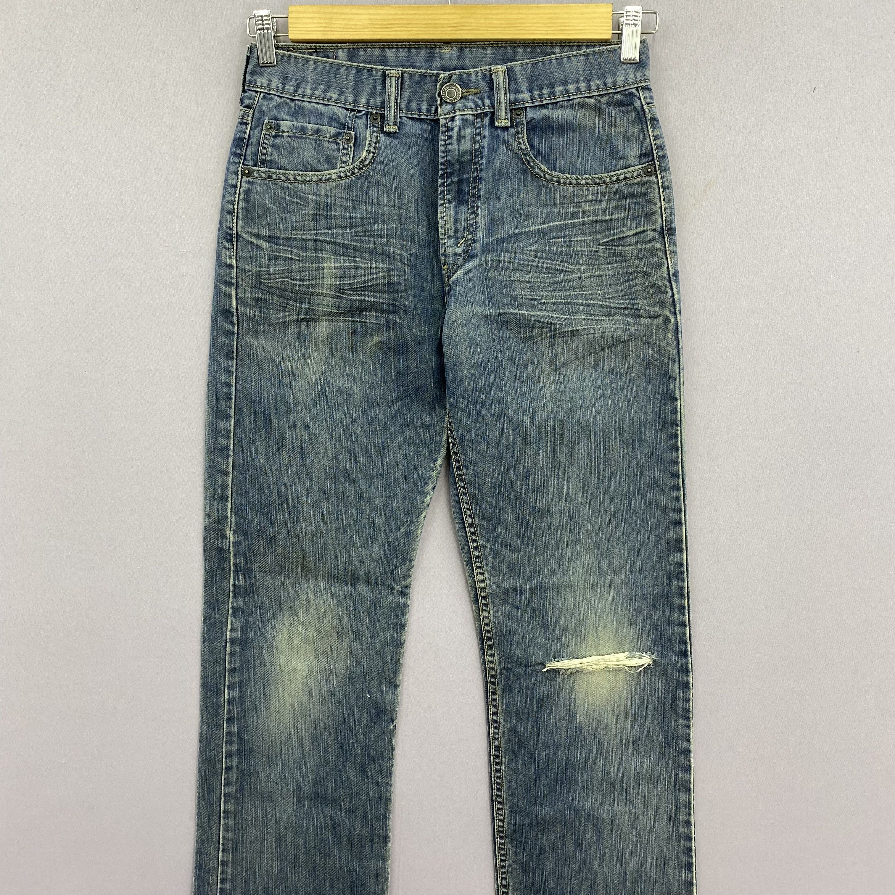 Levi's Vintage Levis 514 Jeans Distressed Stone Wash Denim BS47167 Size 28" / US 6 / IT 42 - 3 Thumbnail