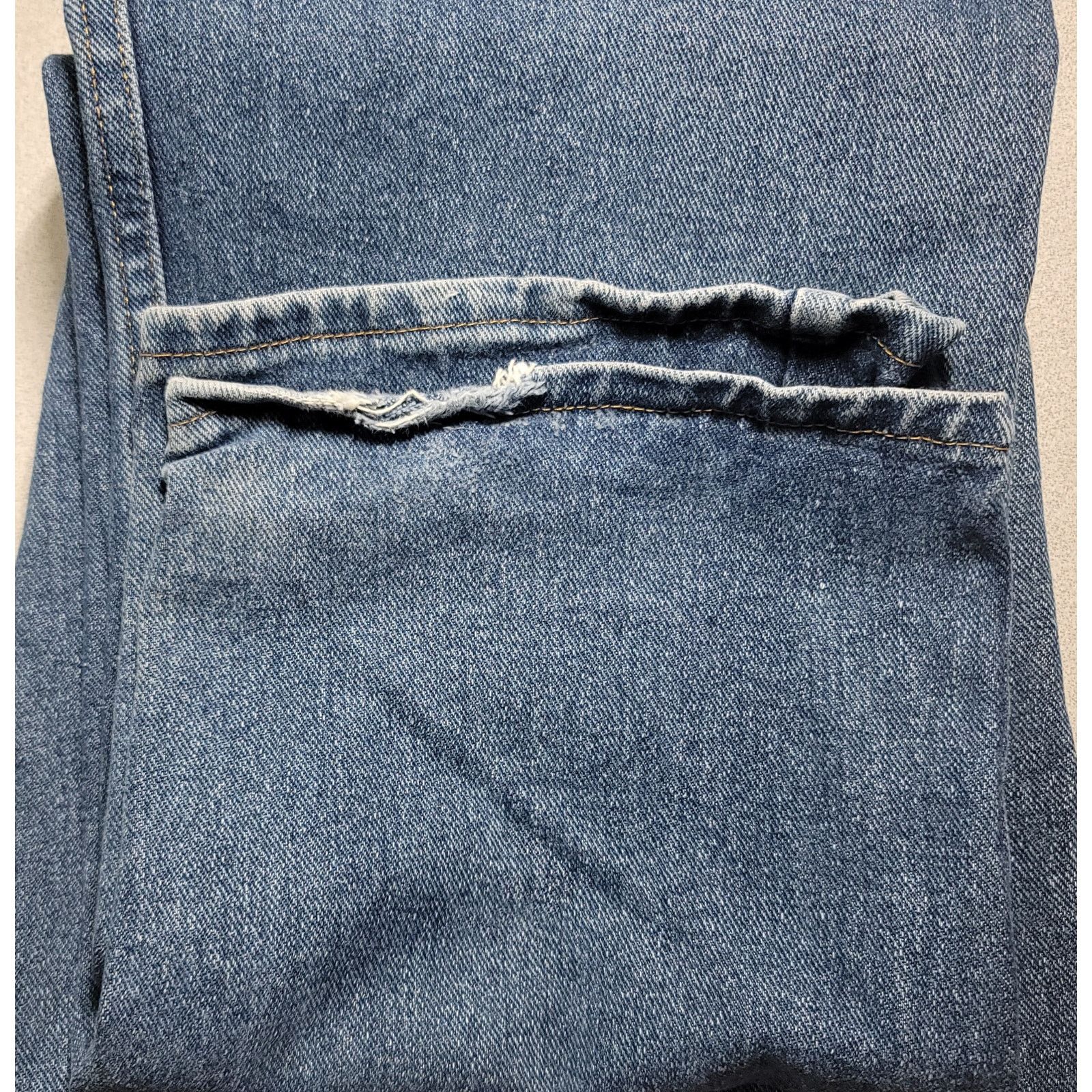 Wrangler Wrangler Blue Denim Jeans 32 X 34 5 Pocket Straight Leg Size US 32 / EU 48 - 5 Thumbnail