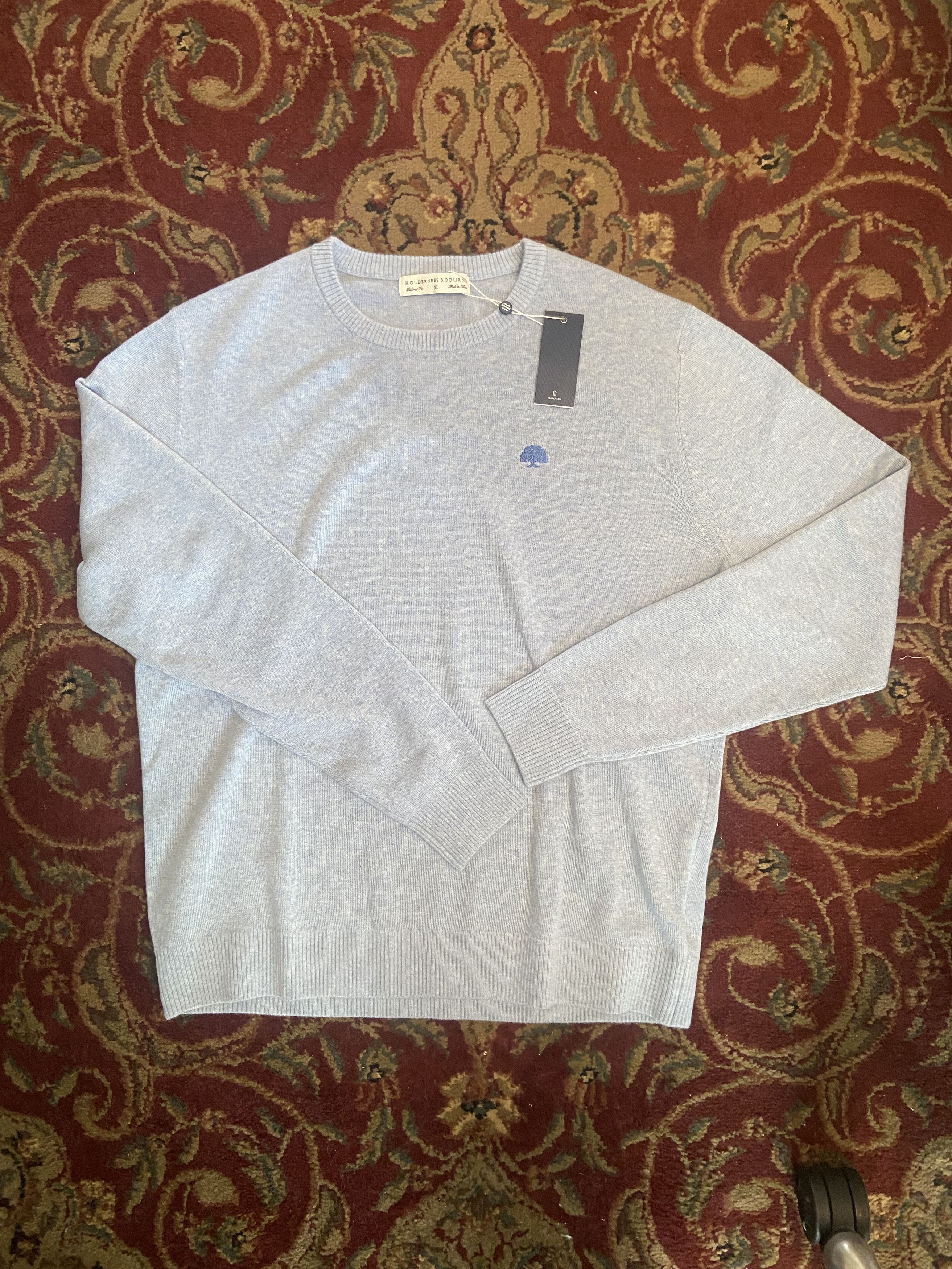 image of Luxury H&b M Sargent Sweater New With Tags Retails For 280 in Baby Blue, Men's (Size XL)