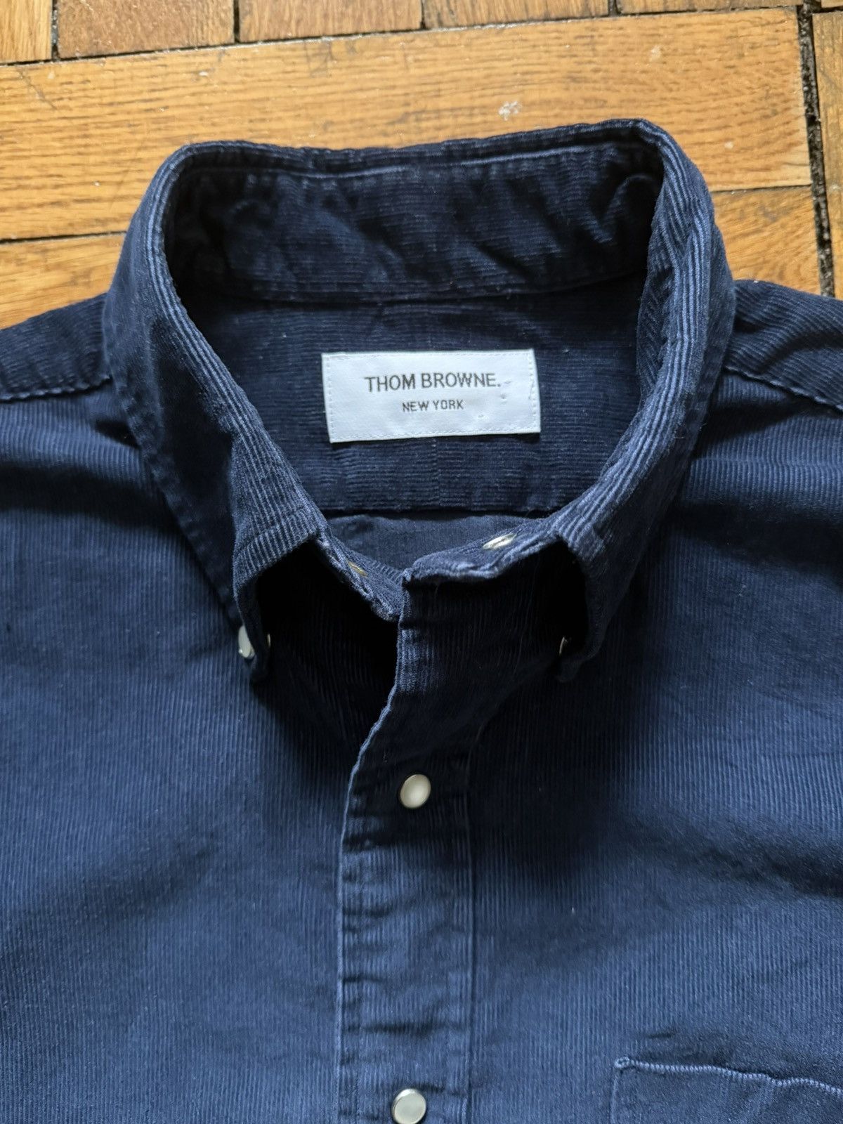 Thom Browne Thom Browne Corduroy Snap Button Shirt size 3 Size US M / EU 48-50 / 2 - 3 Thumbnail